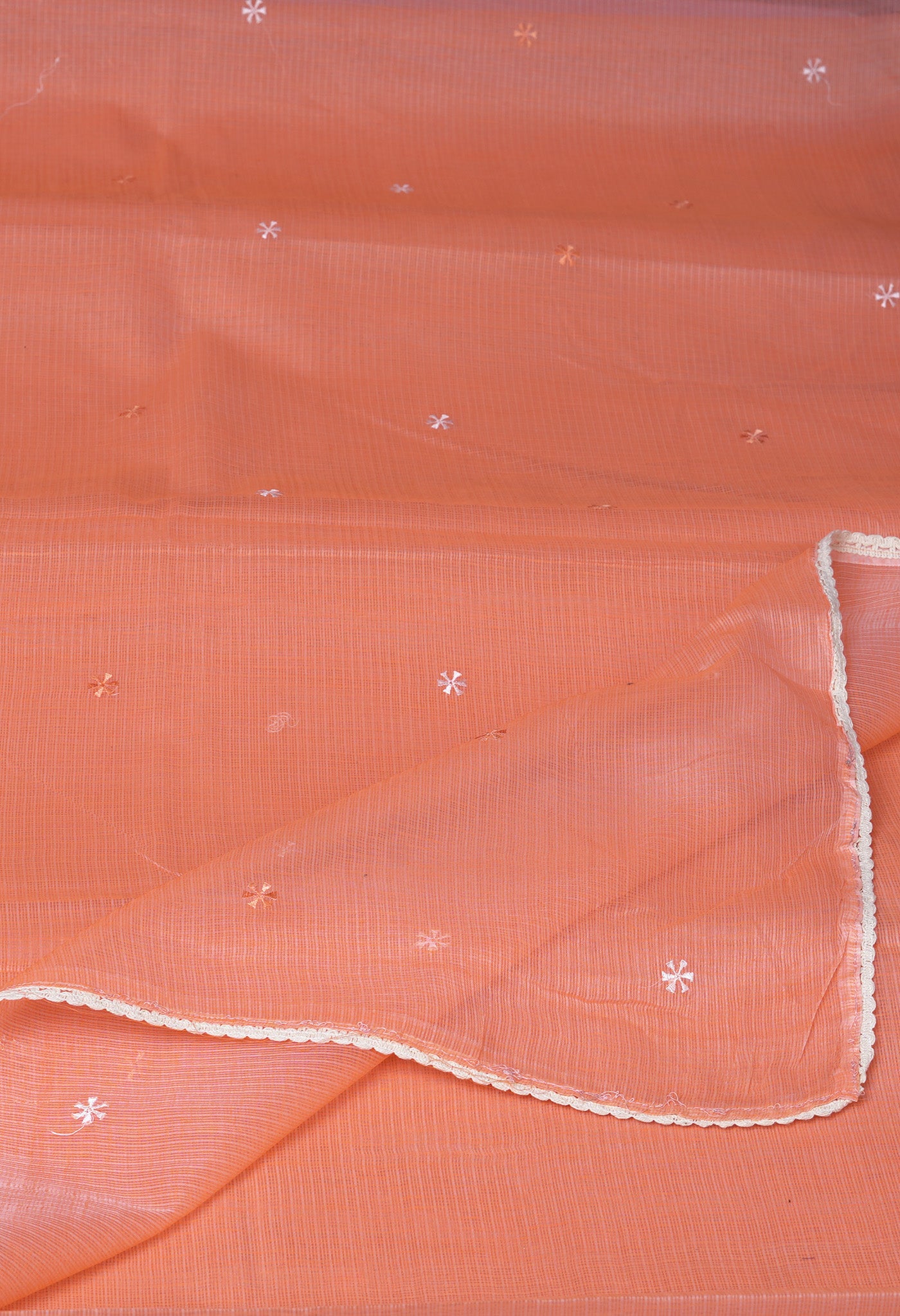Orange Pure Emboridery Kota Saree-UNM82477
