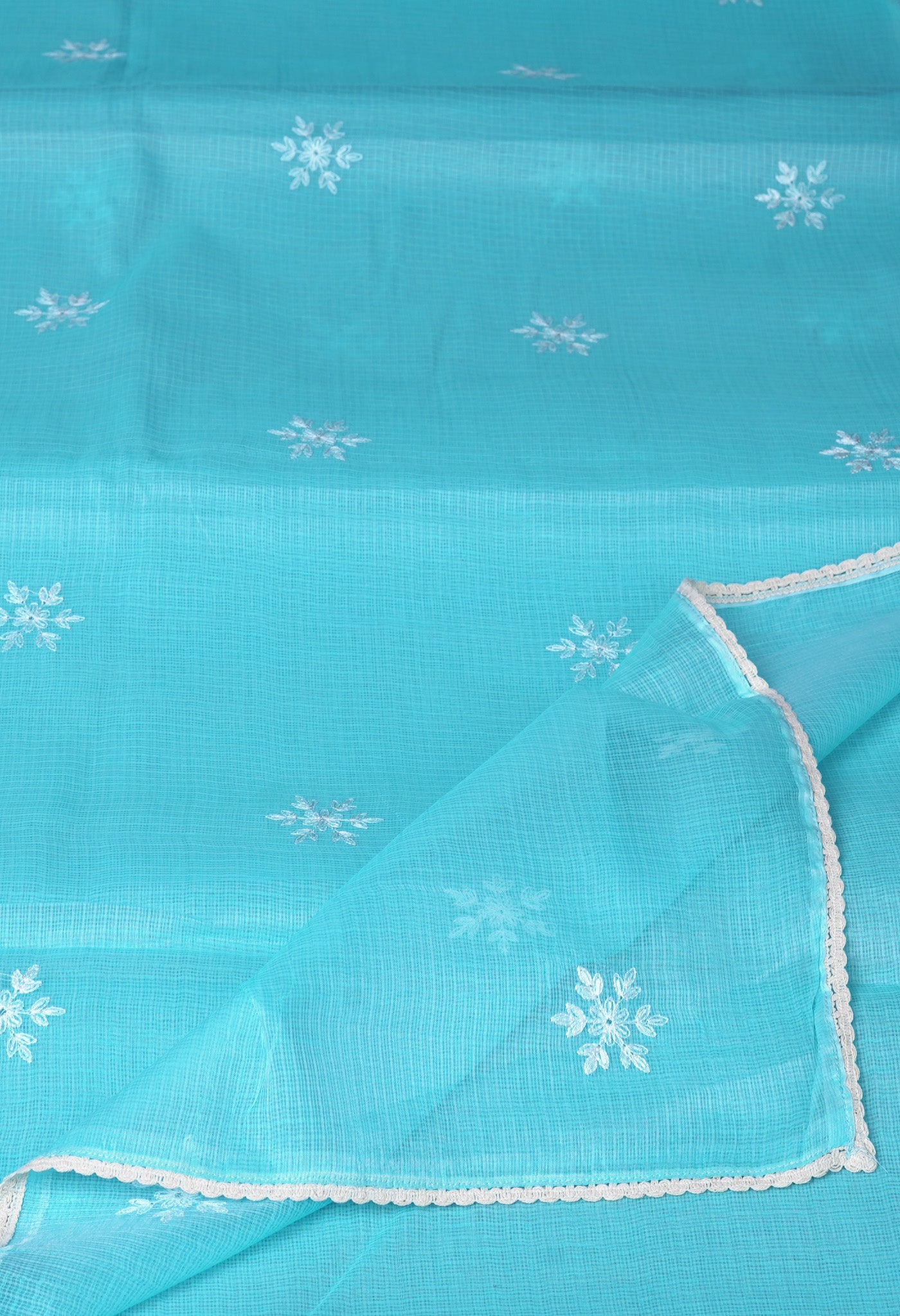 Blue Pure Emboridery Kota Saree-UNM82480