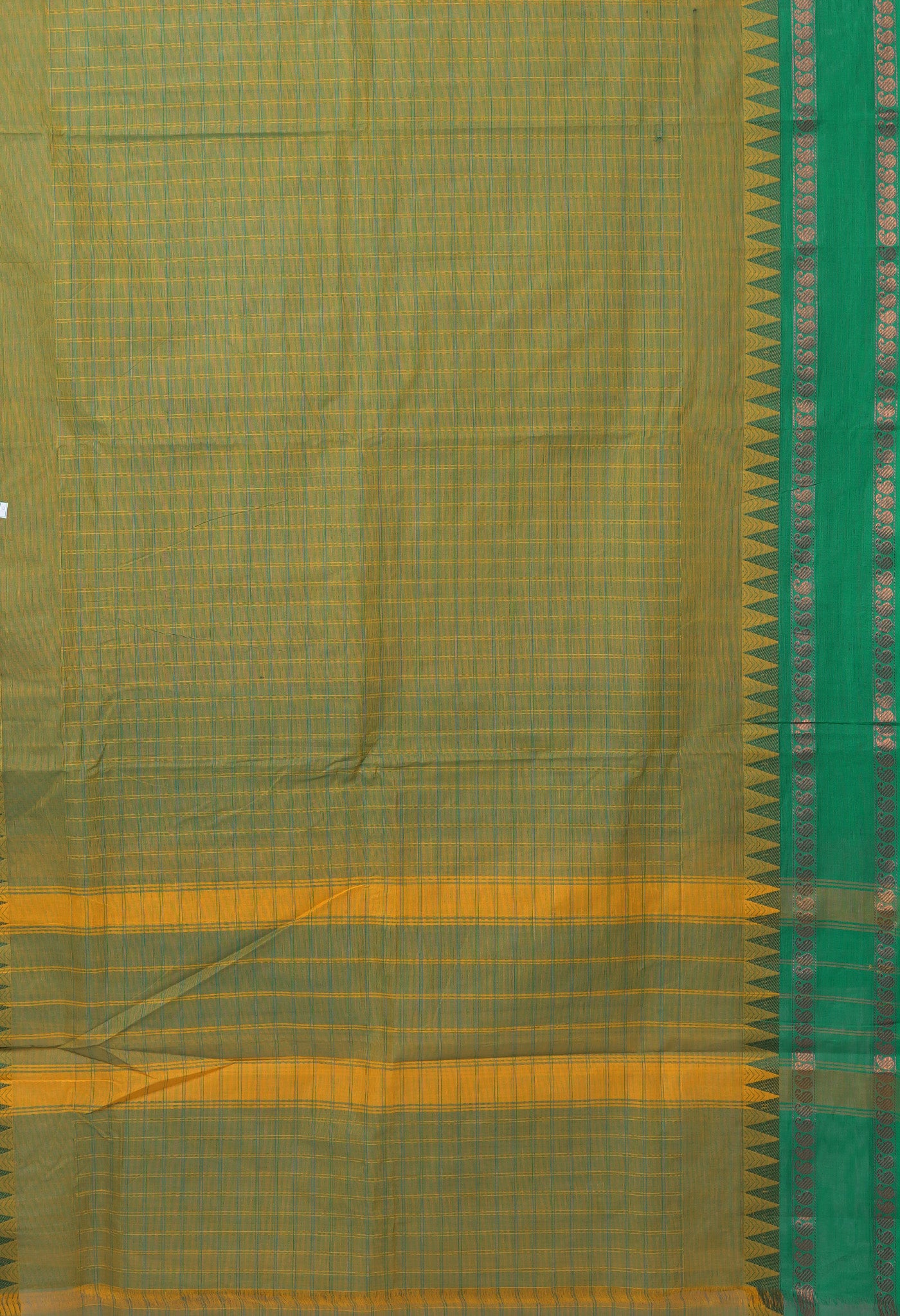 Mehindi Green Pure Pavani Handcrafted Kanchi Cotton Saree-UNM82765