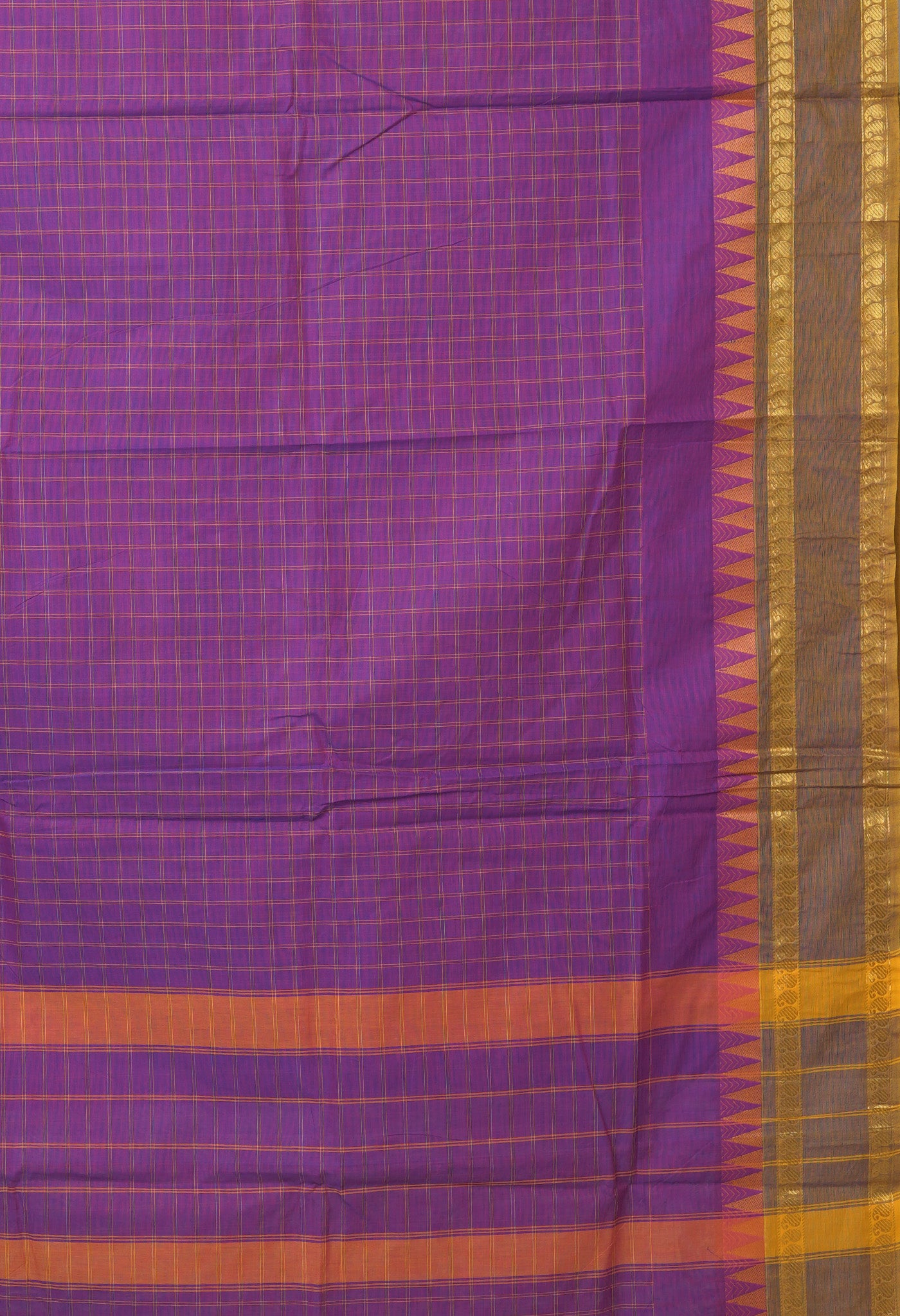 Purple Pure Pavani Handcrafted Kanchi Cotton Saree-UNM82773