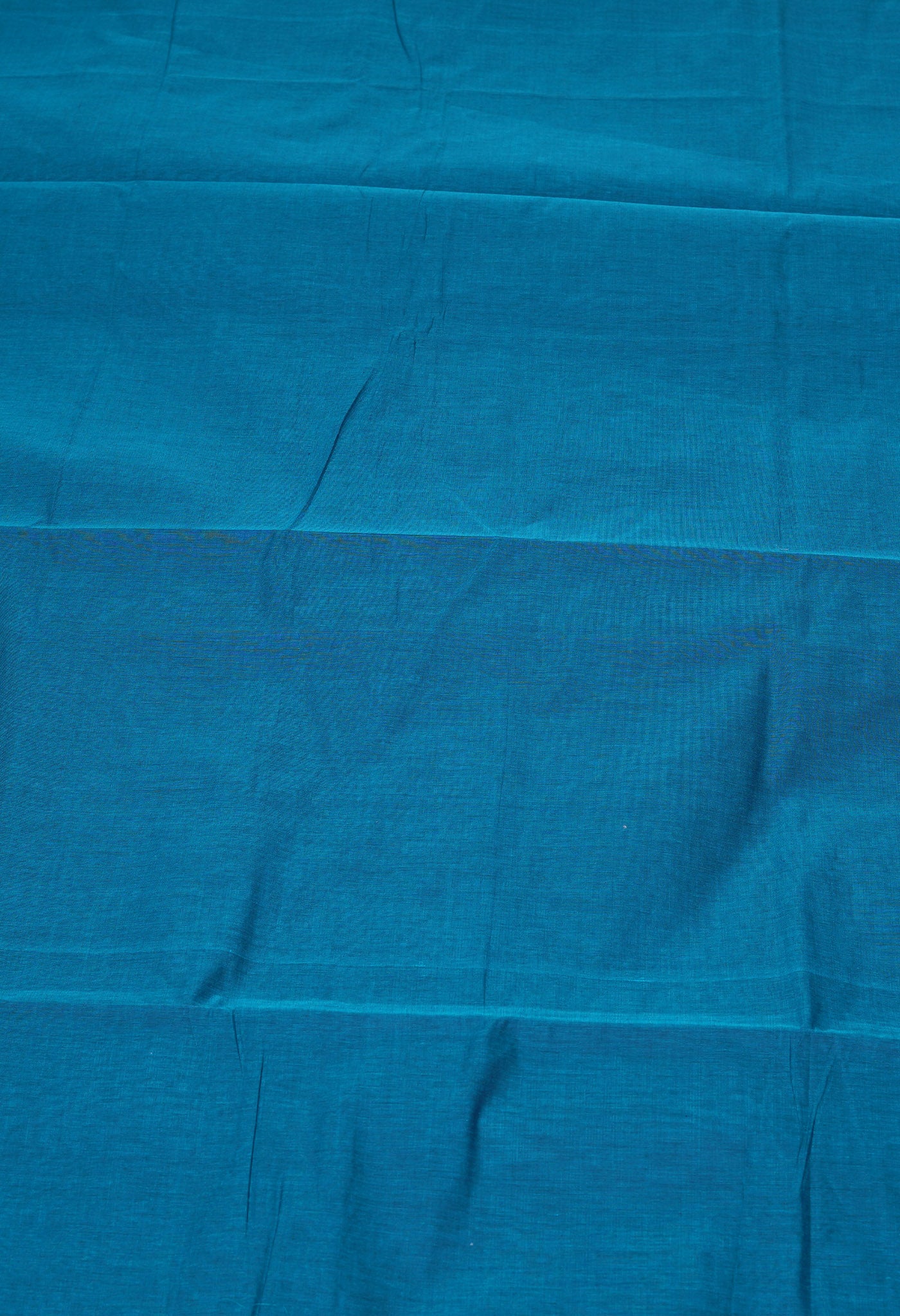Peacock Blue Pure Plain Mangalgiri Cotton Saree-UNM82884