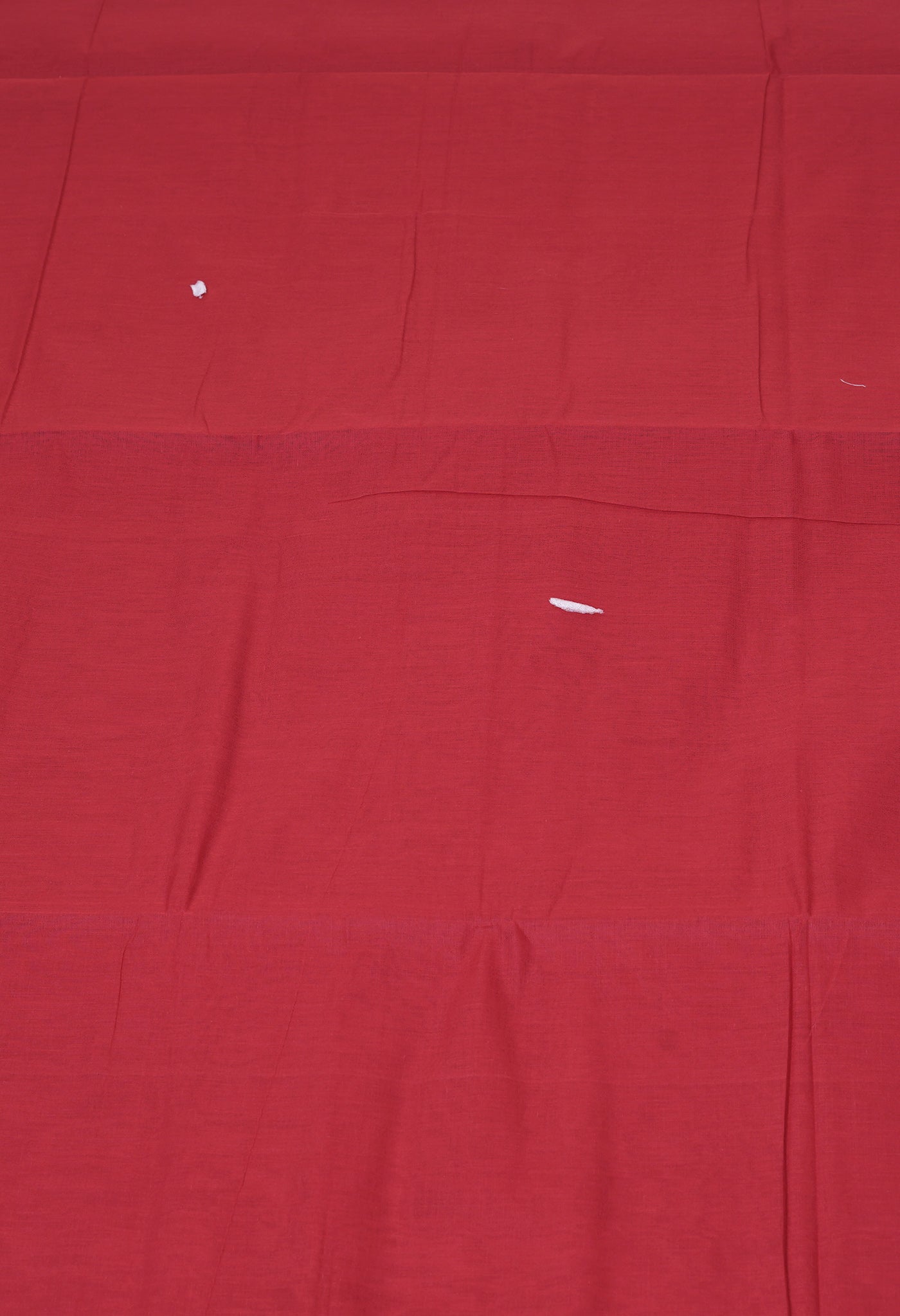 Red Pure Plain Mangalgiri Cotton Saree-UNM82891