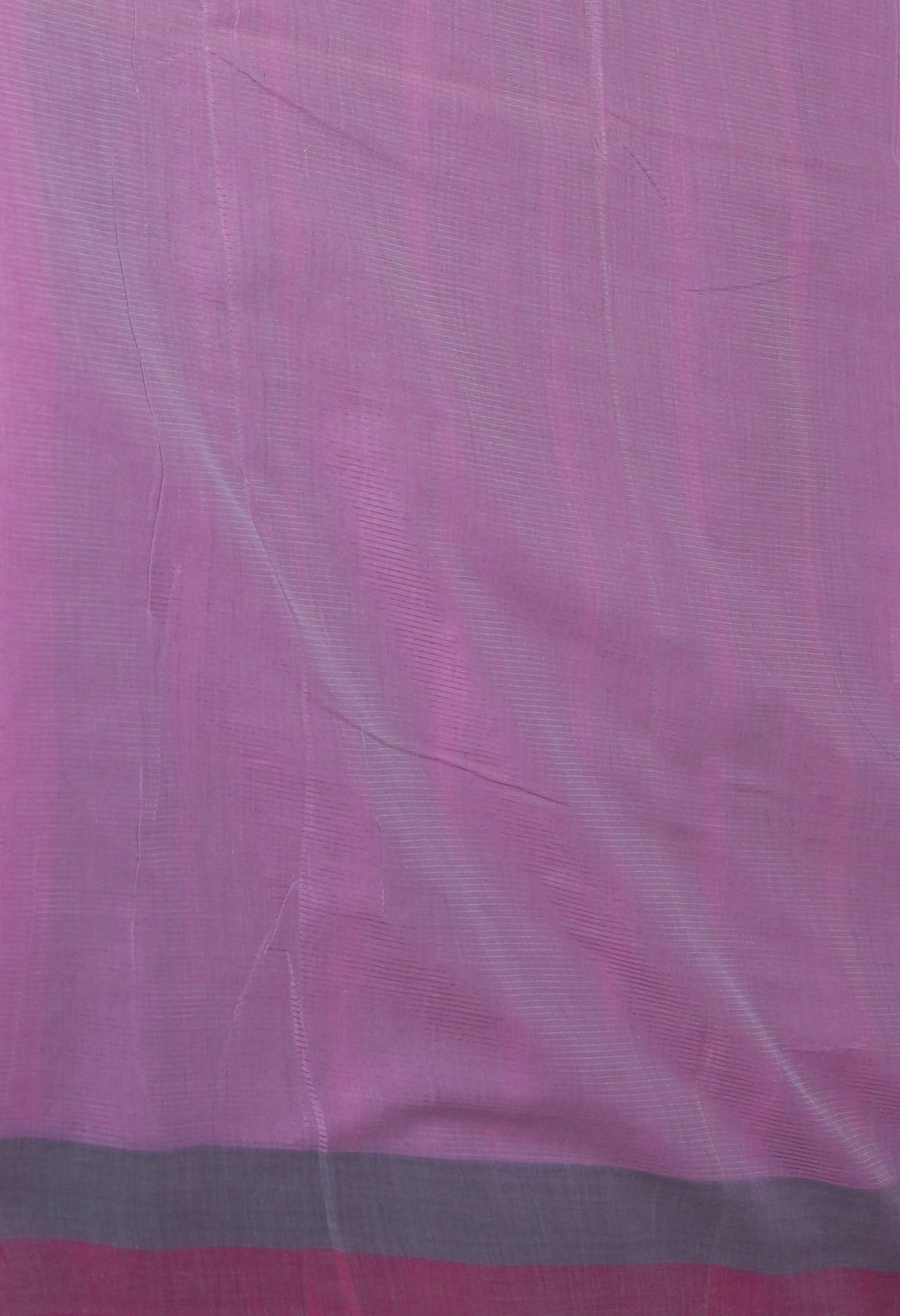 Pink-Grey Pure Plain Pavani Mangalgiri Cotton Saree-UNM83125