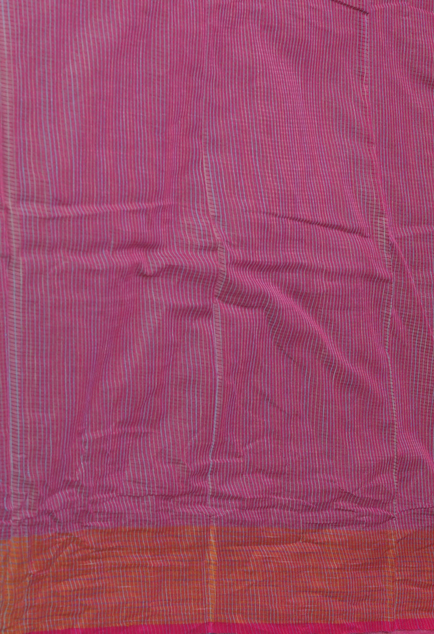 Grey-Pink Pure Plain Pavani Mangalgiri Cotton Saree-UNM83131