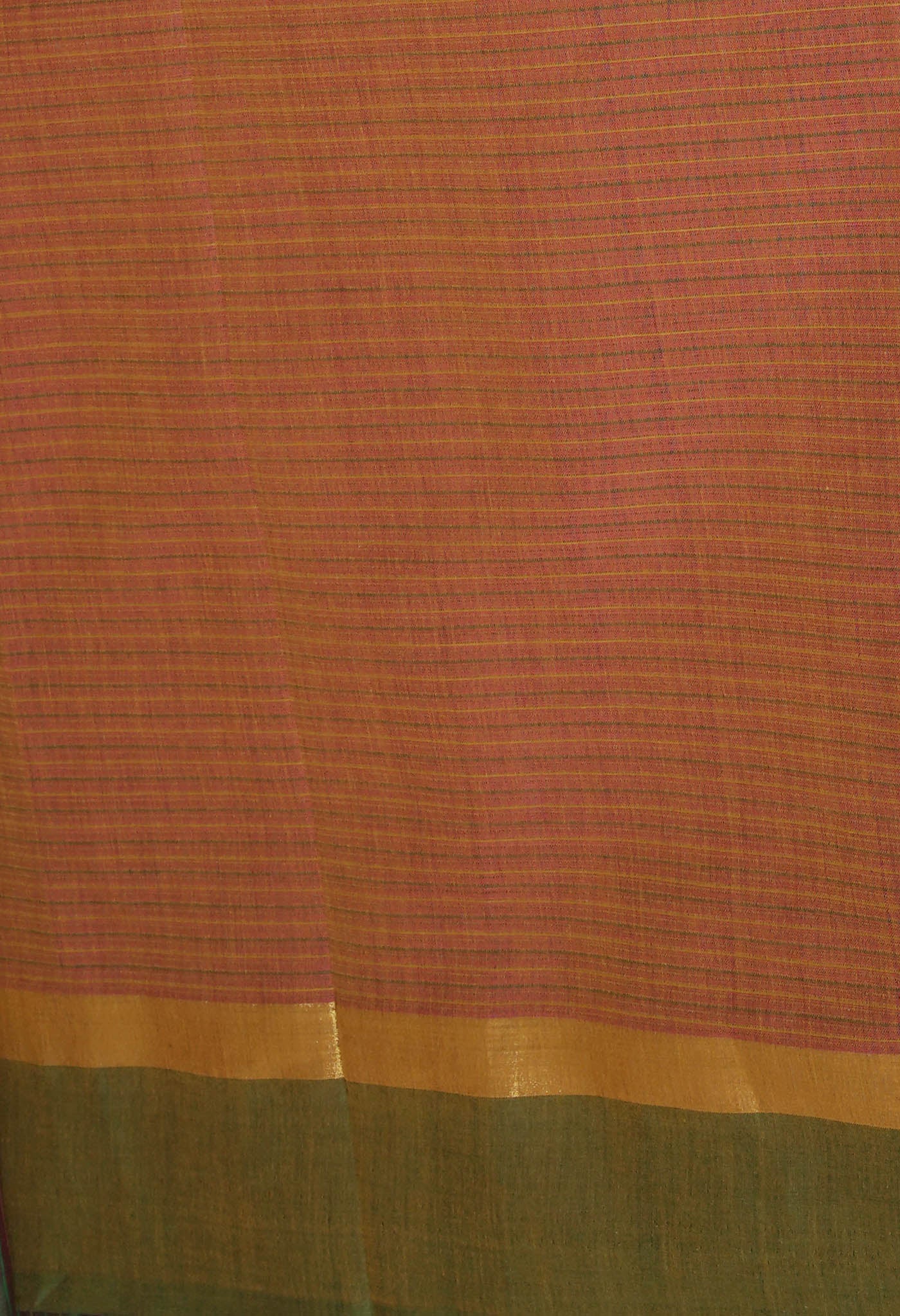MaroonBrown Pure Woven Checks Pavani Mangalgiri Cotton Saree-UNM83138