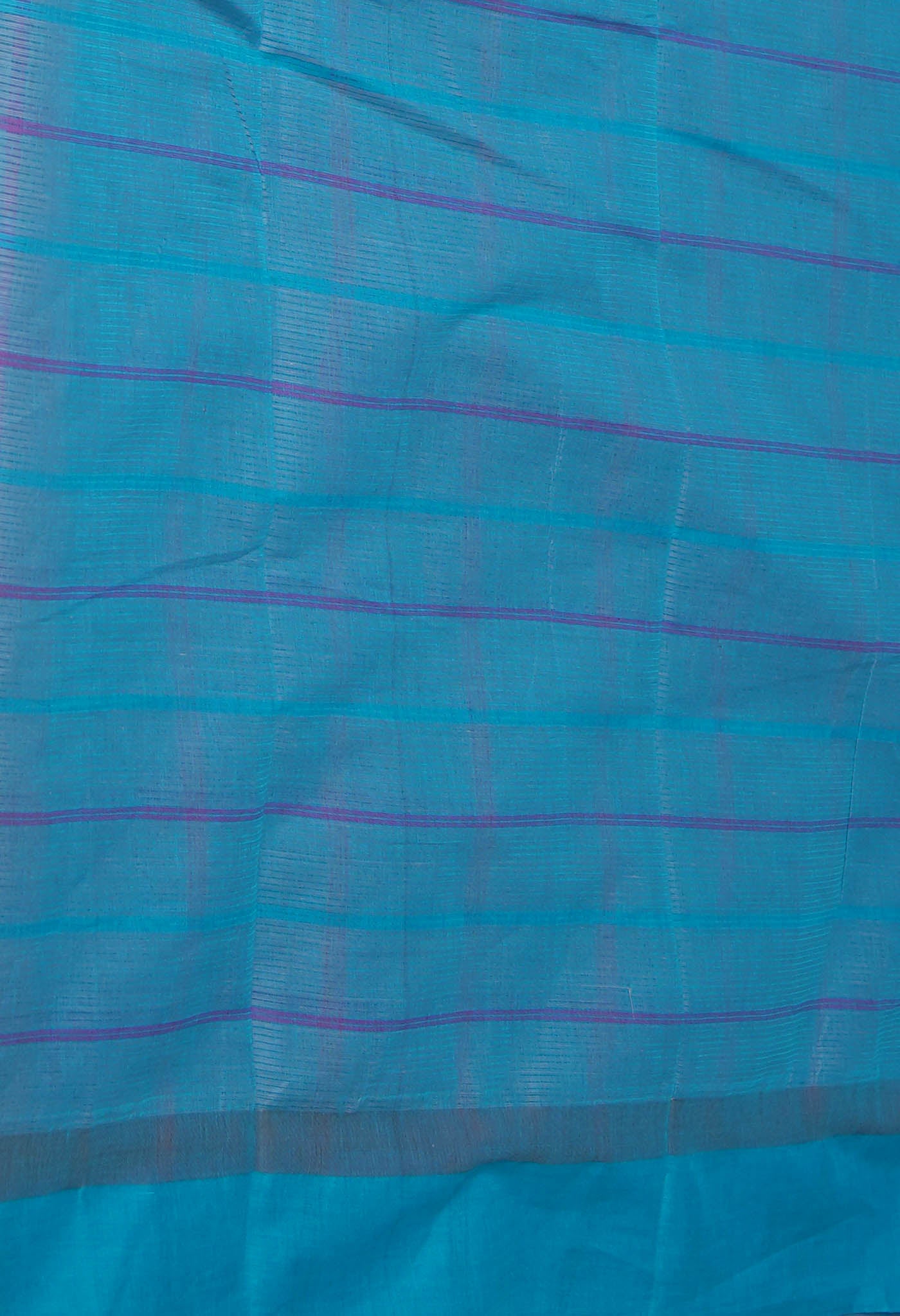 Grey-Blue Pure Woven Checks Pavani Mangalgiri Cotton Saree-UNM83145