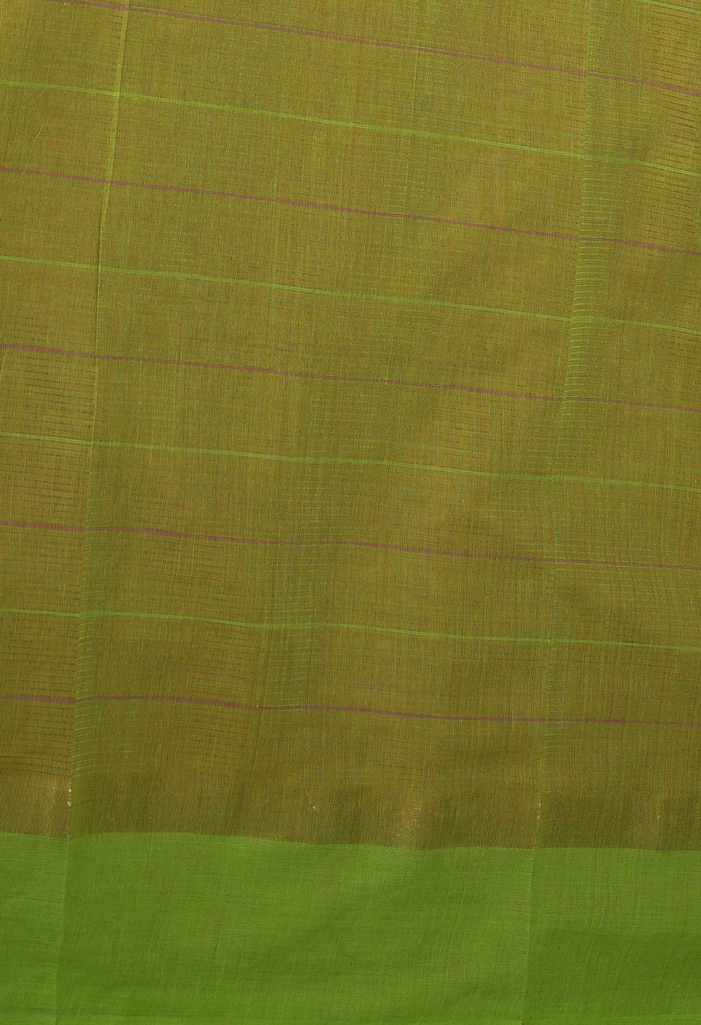 Mustard Brown-Green Pure Woven Checks Pavani Mangalgiri Cotton Saree-UNM83148