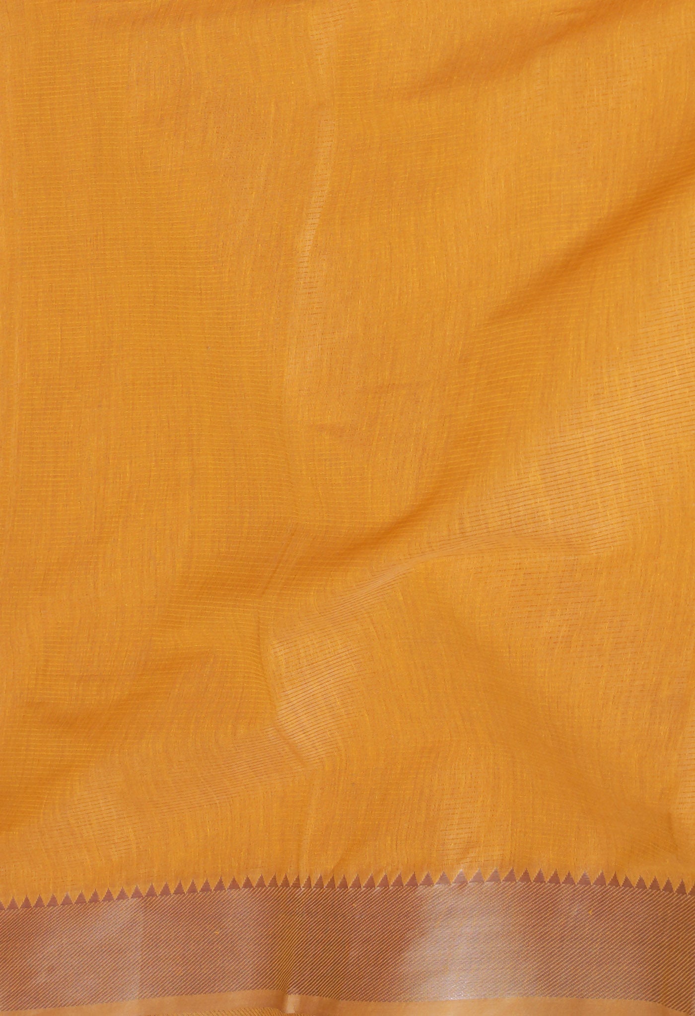 Orange Pure Plain Pavani Mangalgiri Cotton Saree-UNM83162