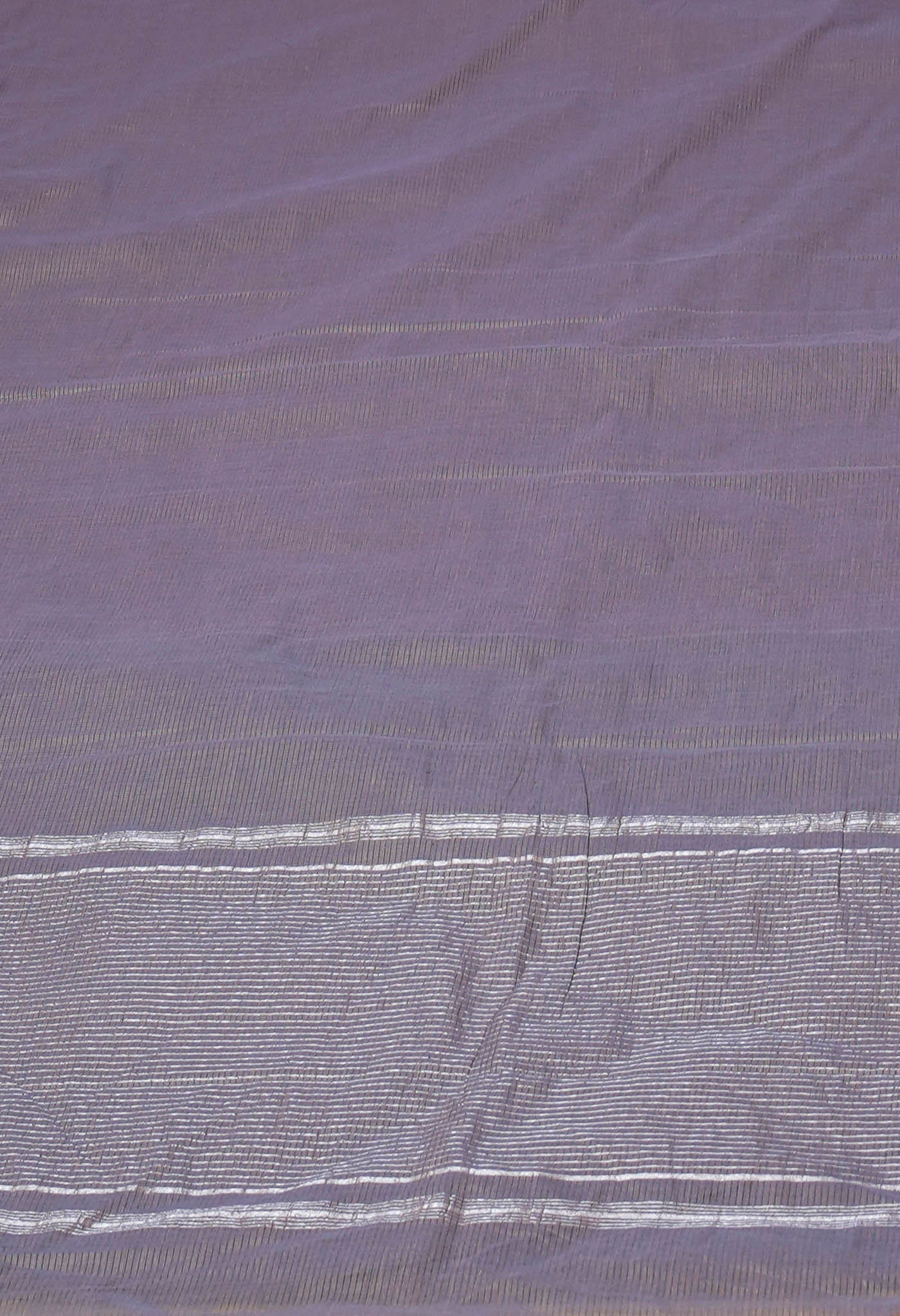 Grey Pure Plain Pavani Mangalgiri Cotton Saree-UNM83163