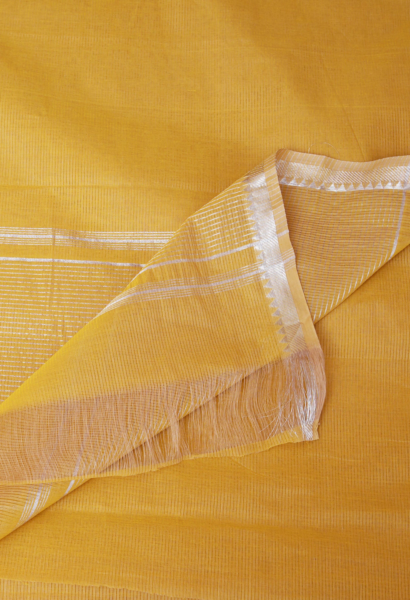 Cream Pure Plain Pavani Mangalgiri Cotton Saree-UNM83164