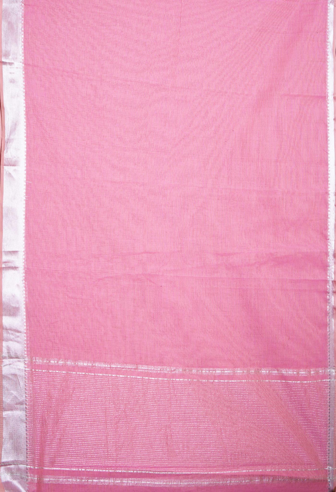 Baby Pink Pure Plain Pavani Mangalgiri Cotton Saree-UNM83166