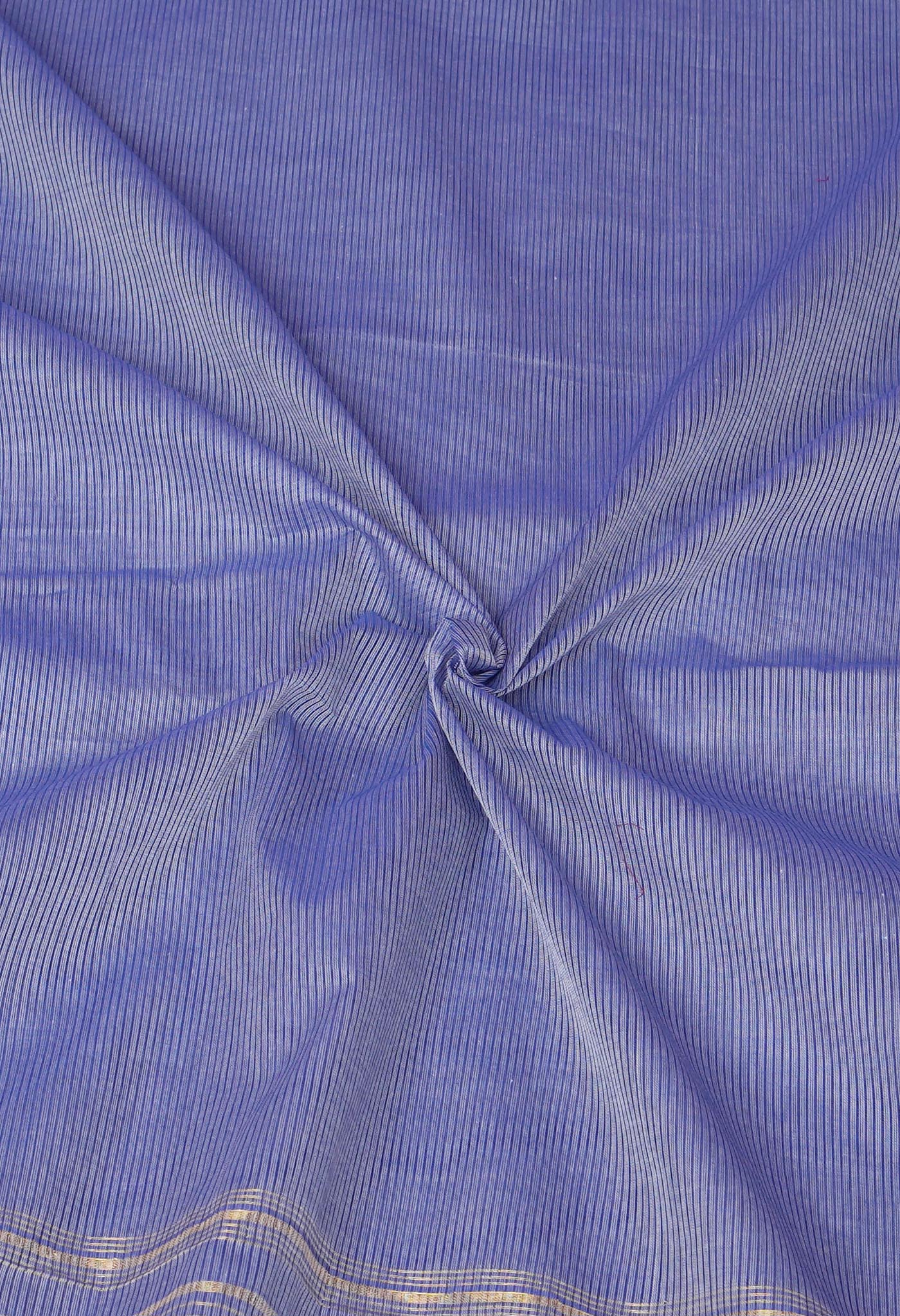 Blue Pure Plain Pavani Mangalgiri Cotton Saree-UNM83168