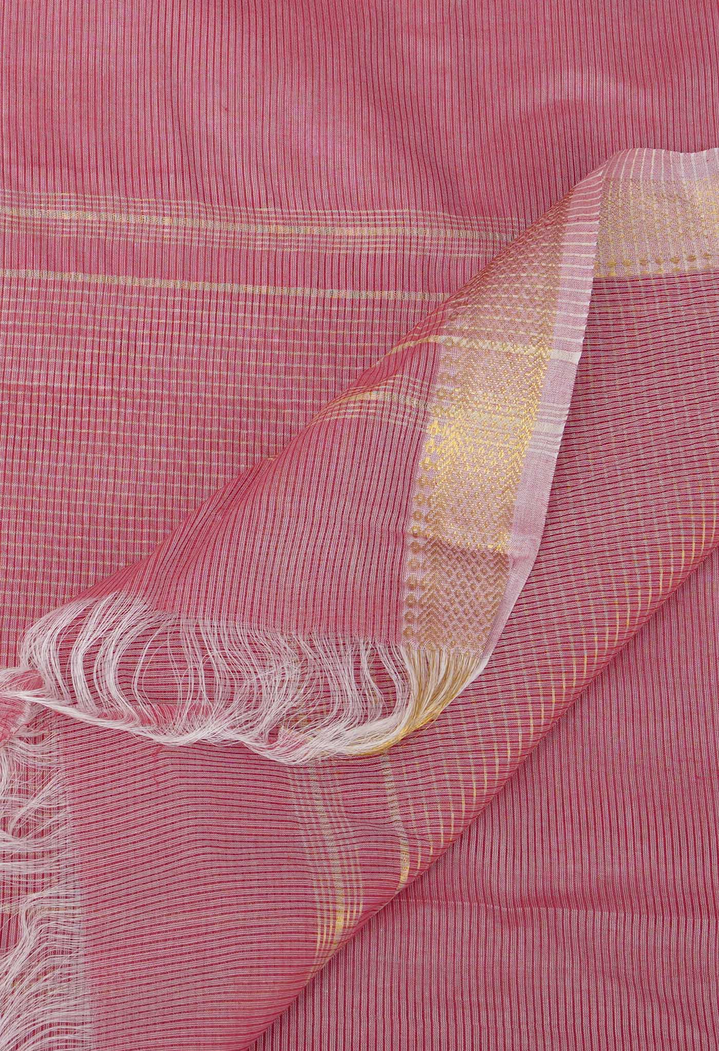 Red Pure Plain Pavani Mangalgiri Cotton Saree-UNM83169