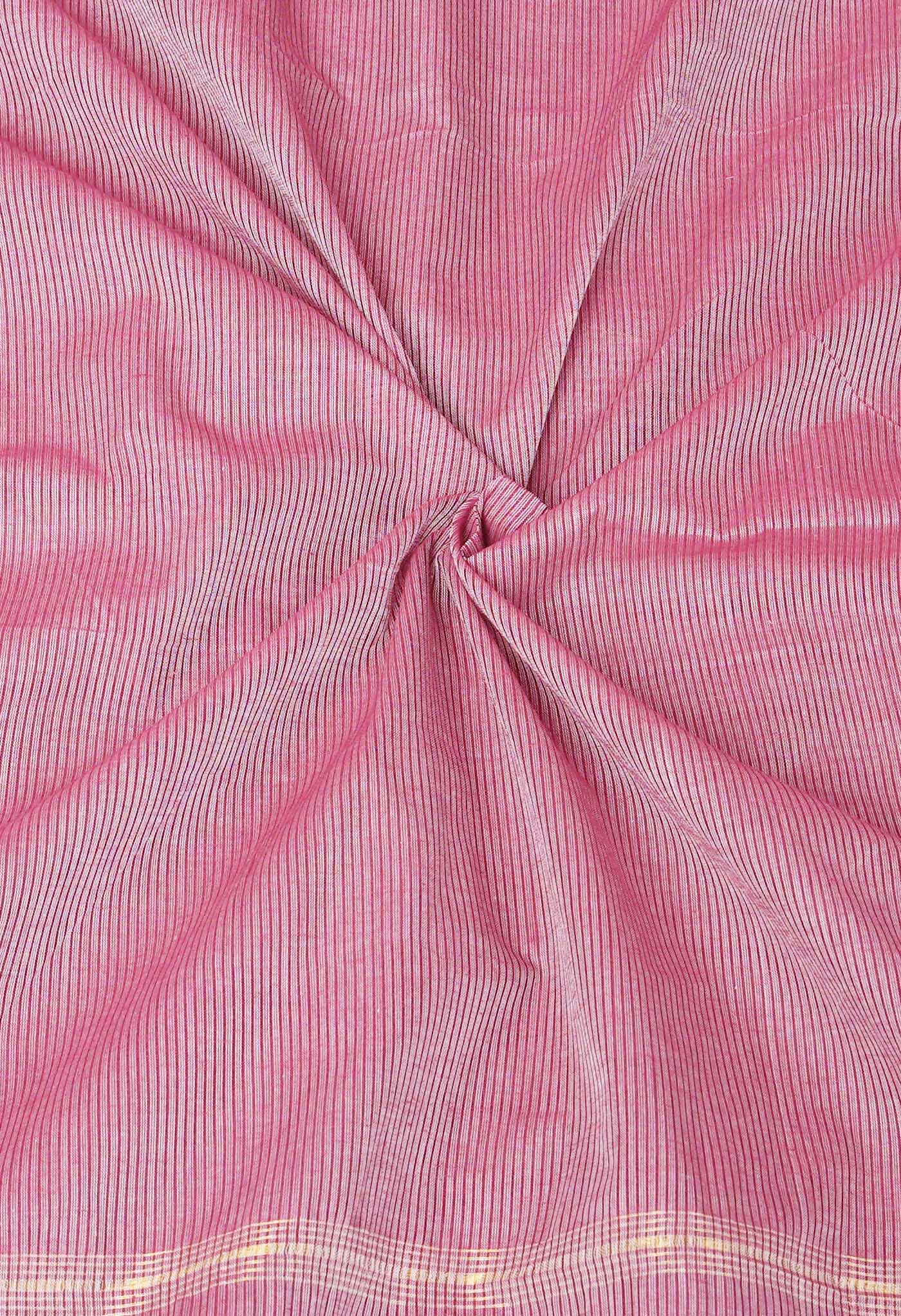 Maroon Pure Plain Pavani Mangalgiri Cotton Saree-UNM83170