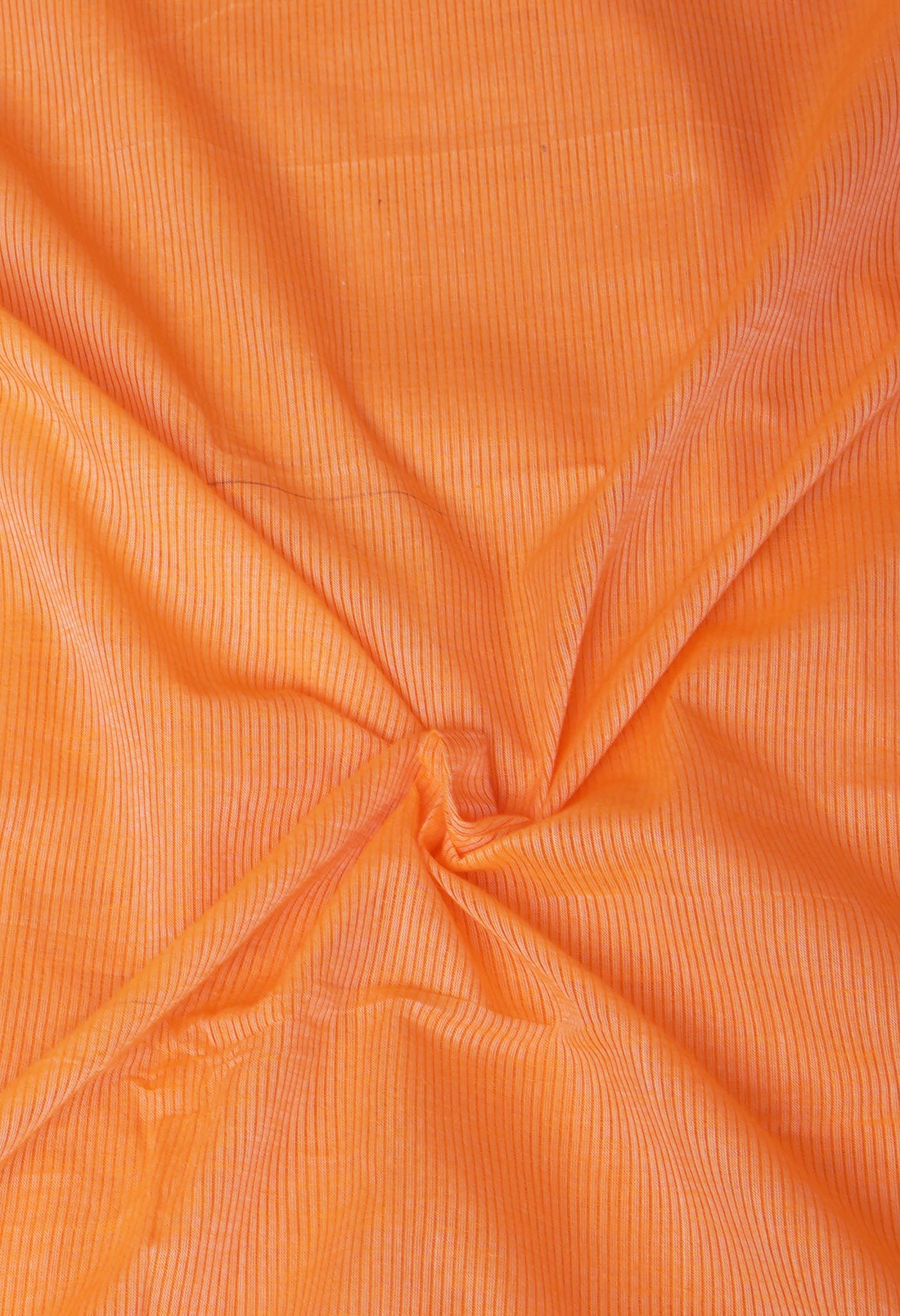 Orange Pure Plain Pavani Mangalgiri Cotton Saree-UNM83171