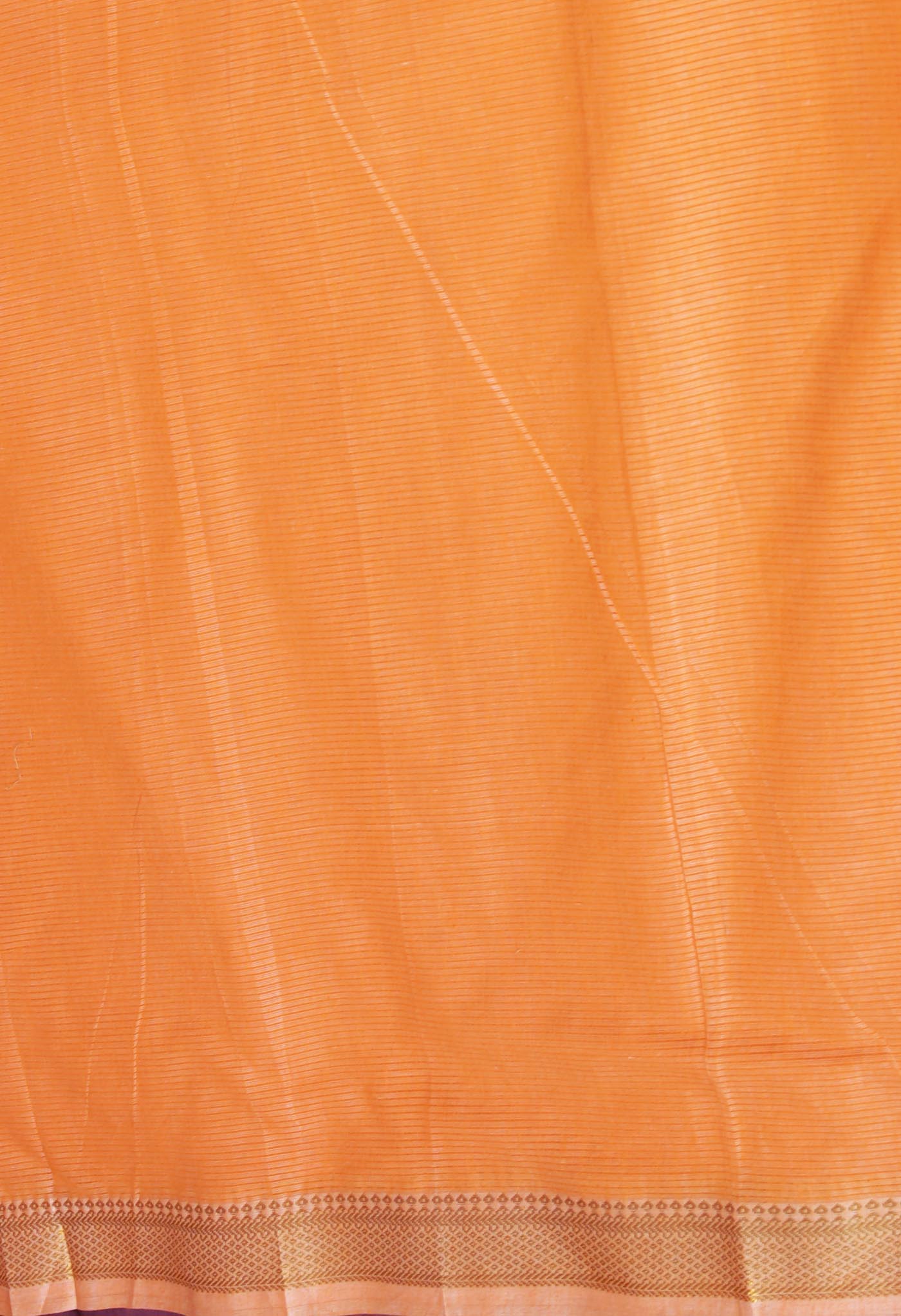 Orange Pure Plain Pavani Mangalgiri Cotton Saree-UNM83171