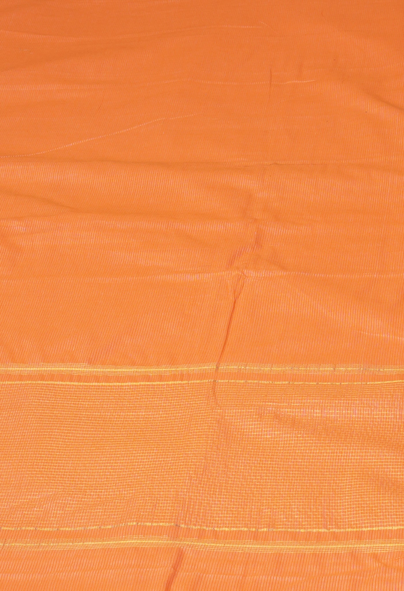 Orange Pure Plain Pavani Mangalgiri Cotton Saree-UNM83171