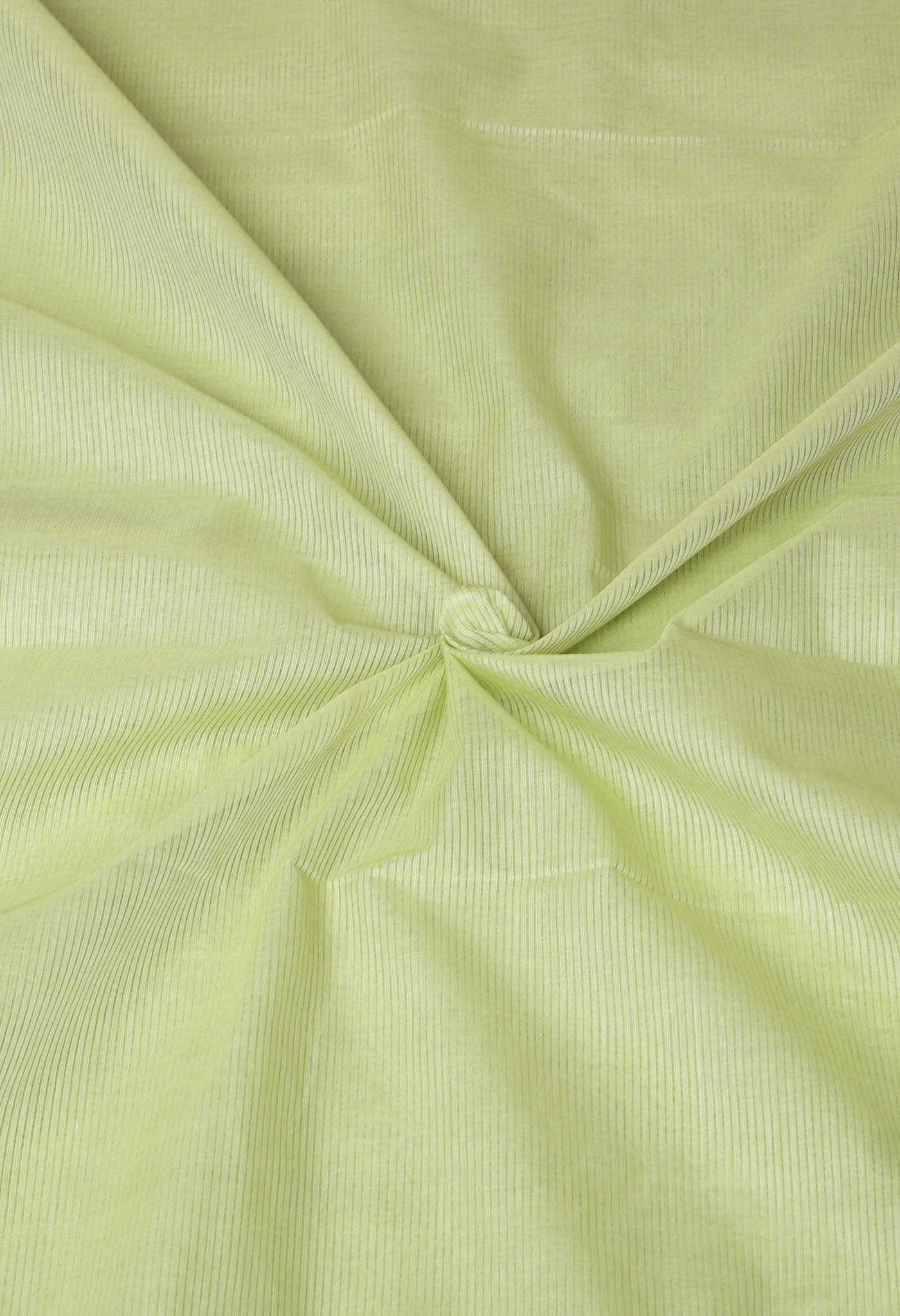 Light Pista Green Pure Plain Pavani Mangalgiri Cotton Saree-UNM83173