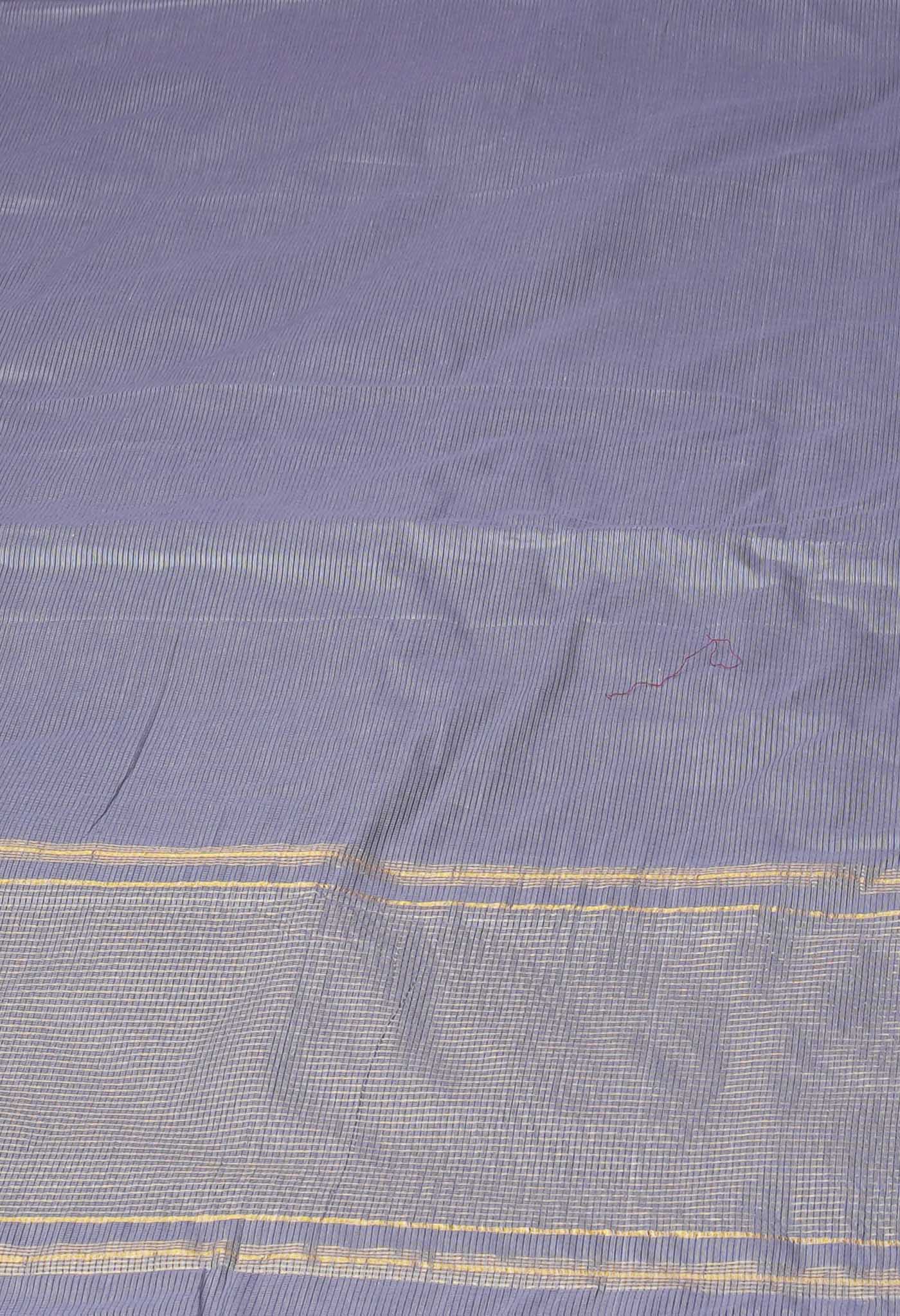 Grey Pure Plain Pavani Mangalgiri Cotton Saree-UNM83174