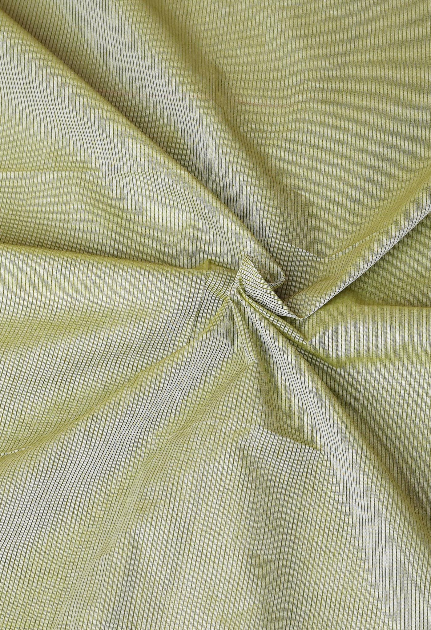 Pale Green Pure Plain Pavani Mangalgiri Cotton Saree-UNM83175