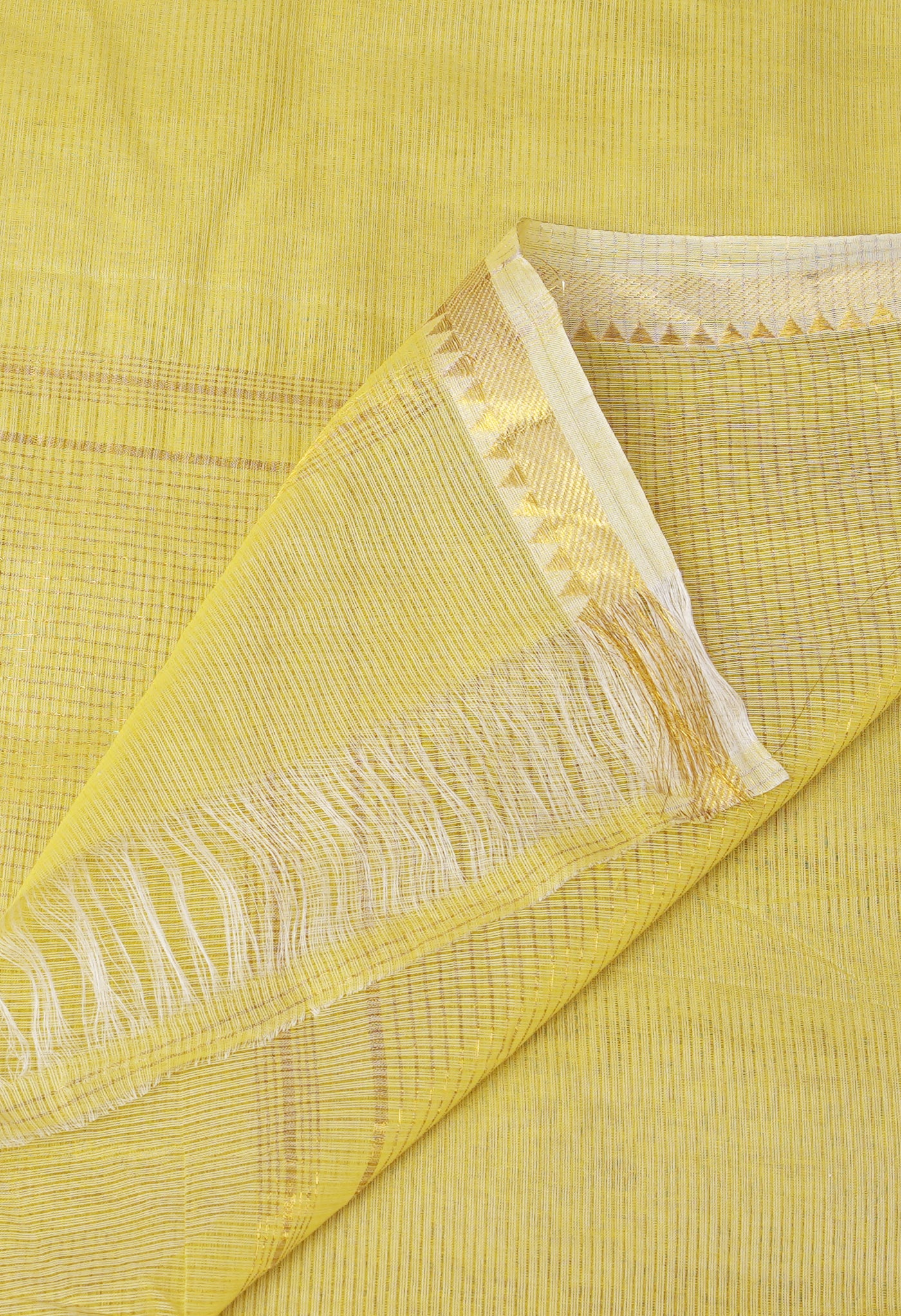 Cream Pure Plain Pavani Mangalgiri Cotton Saree-UNM83177