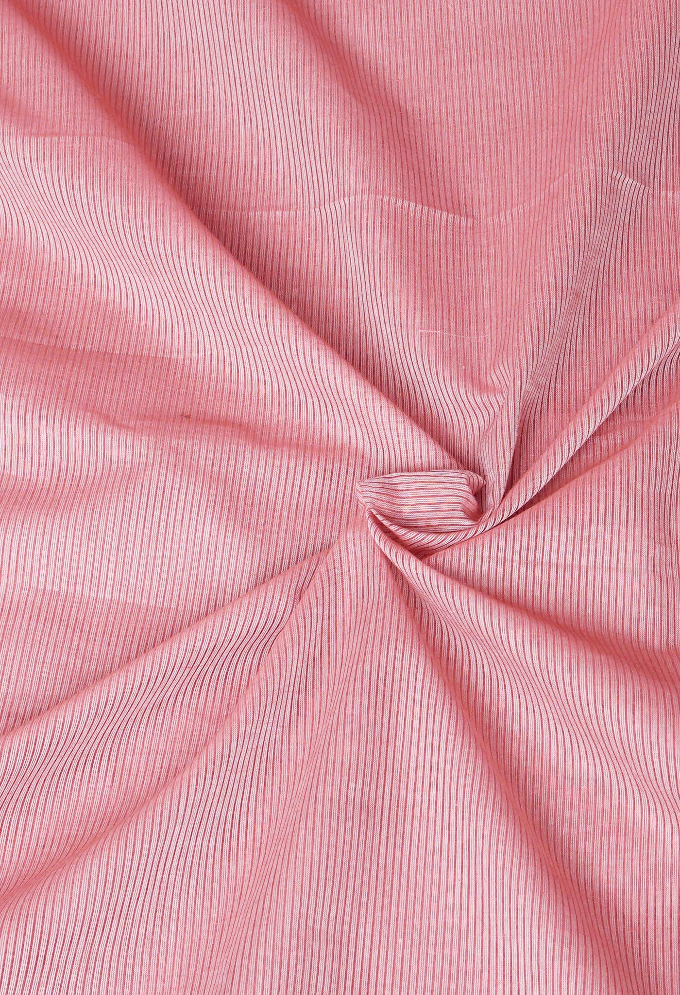 Light Mauve Pink Pure Plain Pavani Mangalgiri Cotton Saree-UNM83179