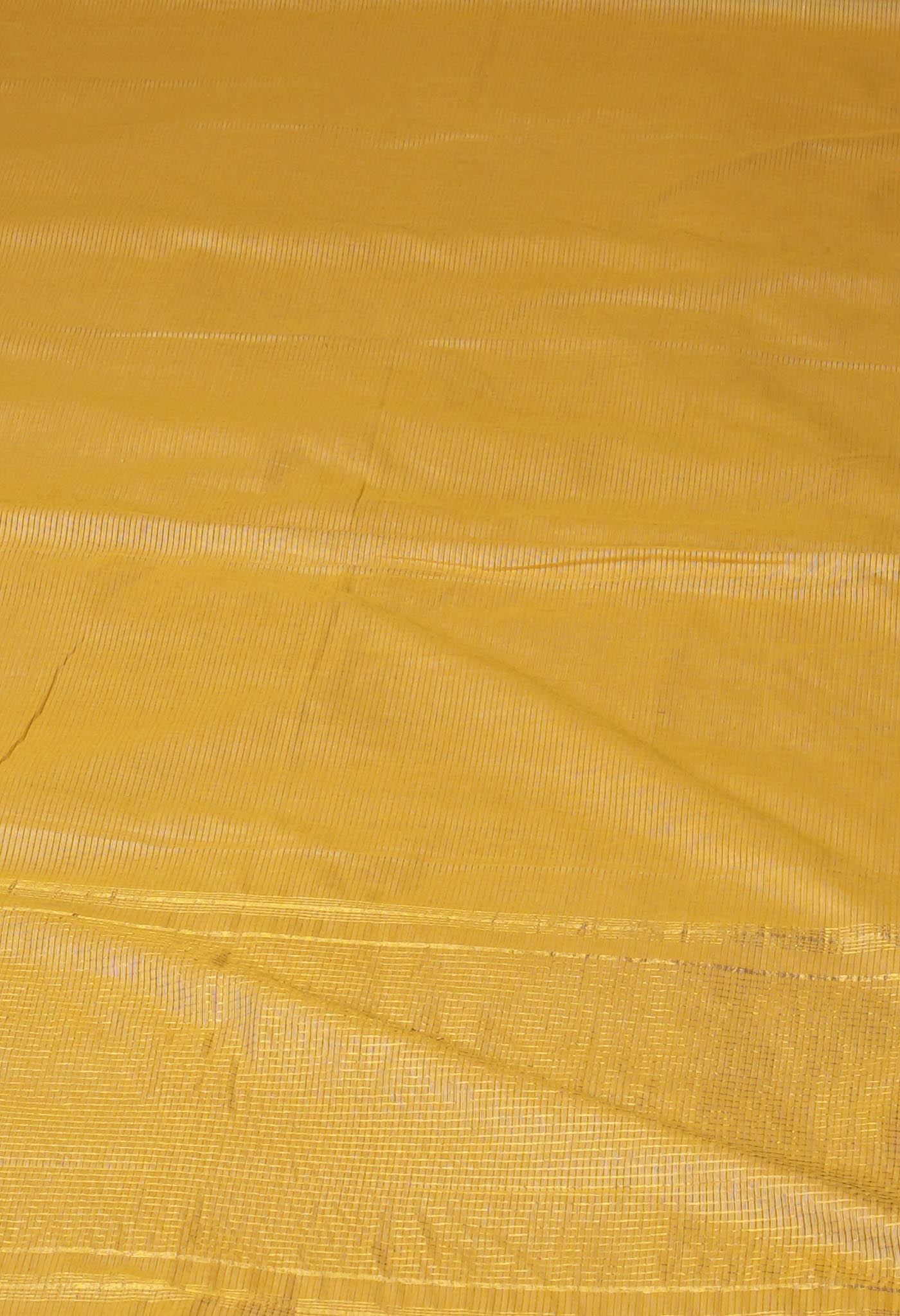Beige Pure Plain Pavani Mangalgiri Cotton Saree-UNM83185