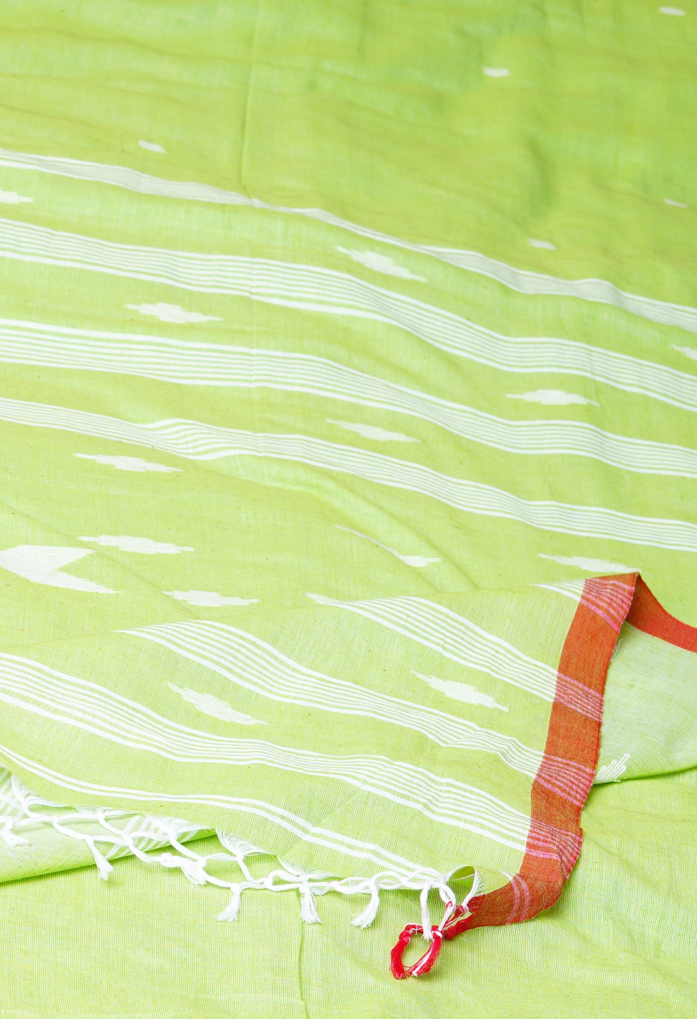 Pastel Green Pure  Superfine Cotton Linen Saree