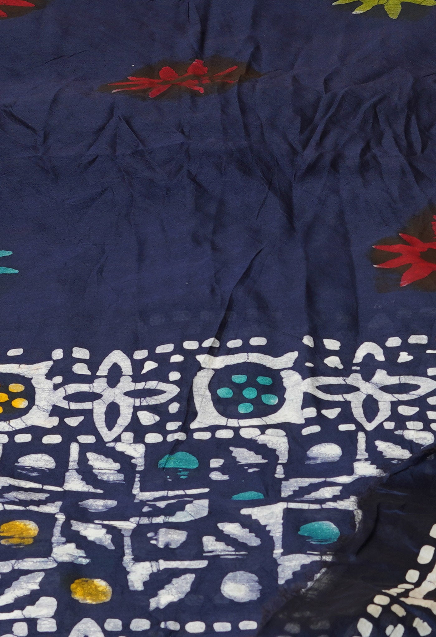 Blue Pure Batik Printed Chanderi Sico Dupatta– UDS5294