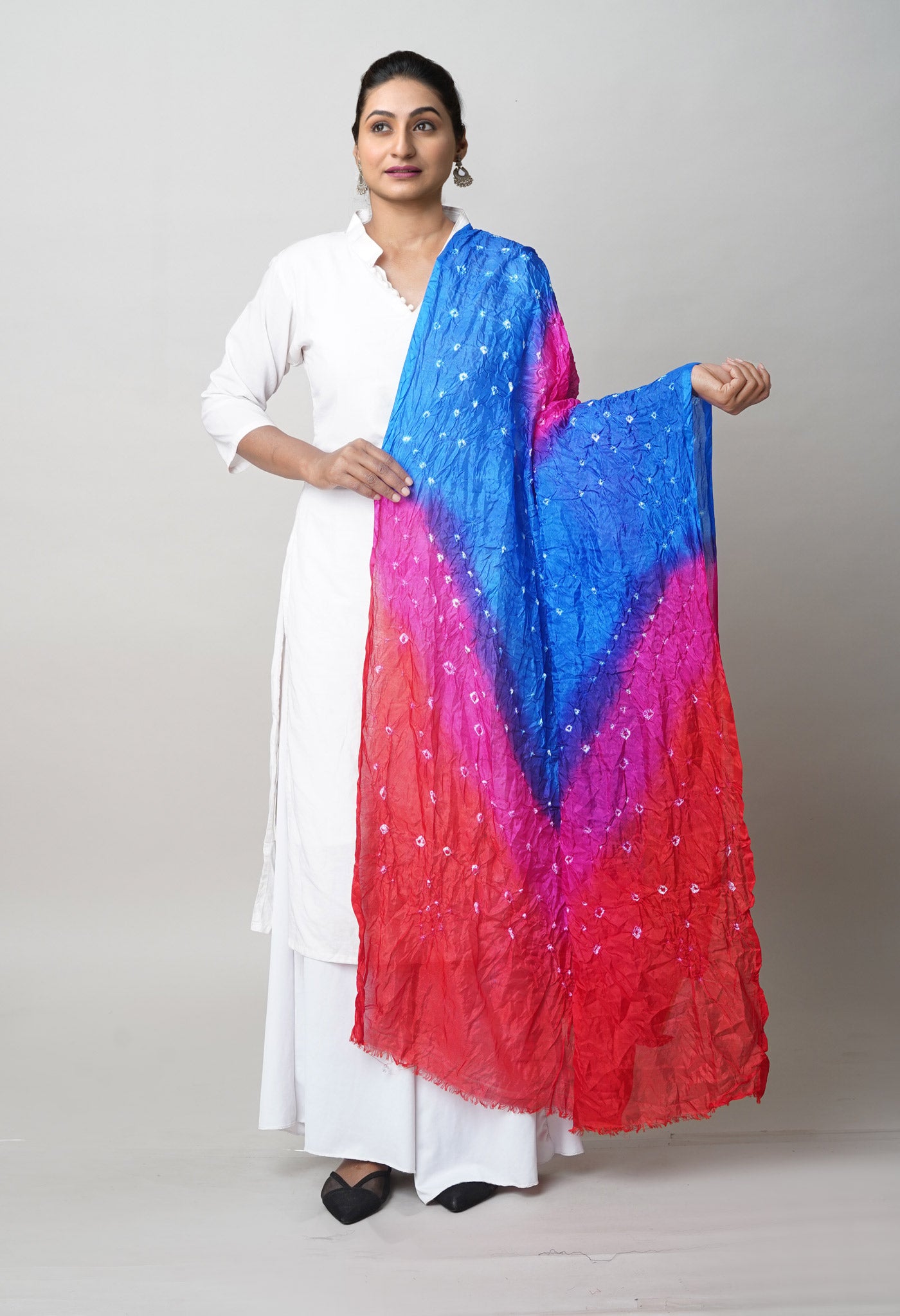 Multi Bandhani Soft Silk Dupatta-UDS5604