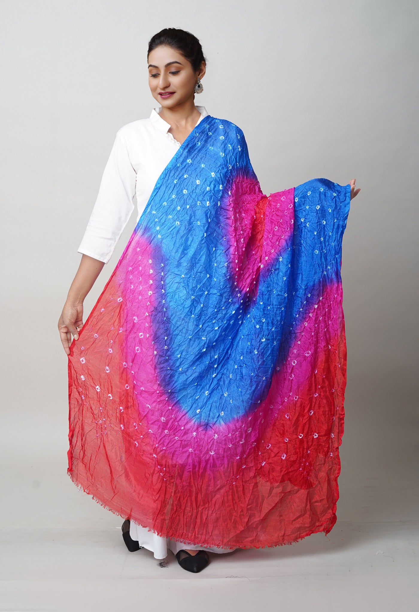 Multi Bandhani Soft Silk Dupatta-UDS5604