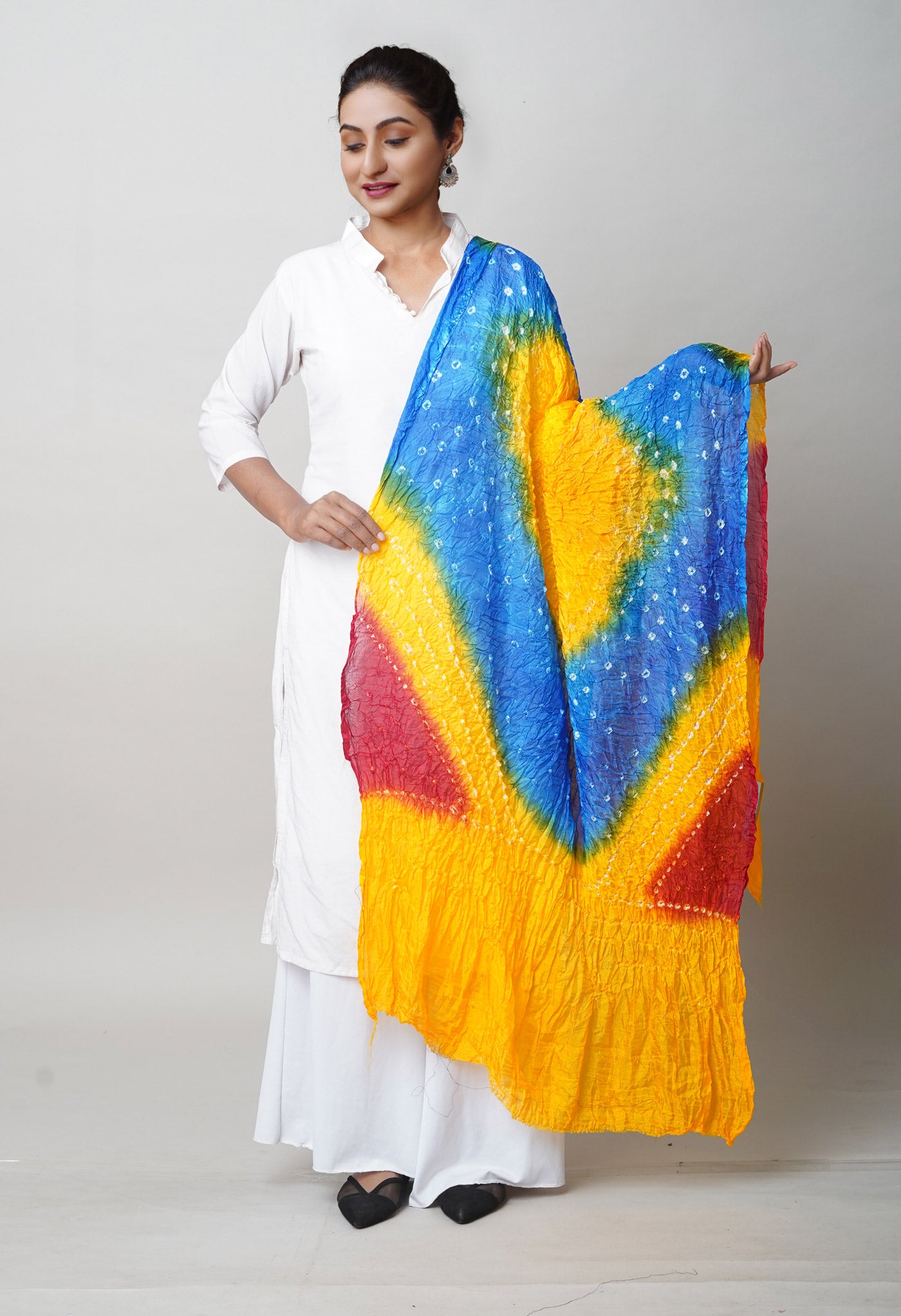 Multi Bandhani Soft Silk Dupatta-UDS5609