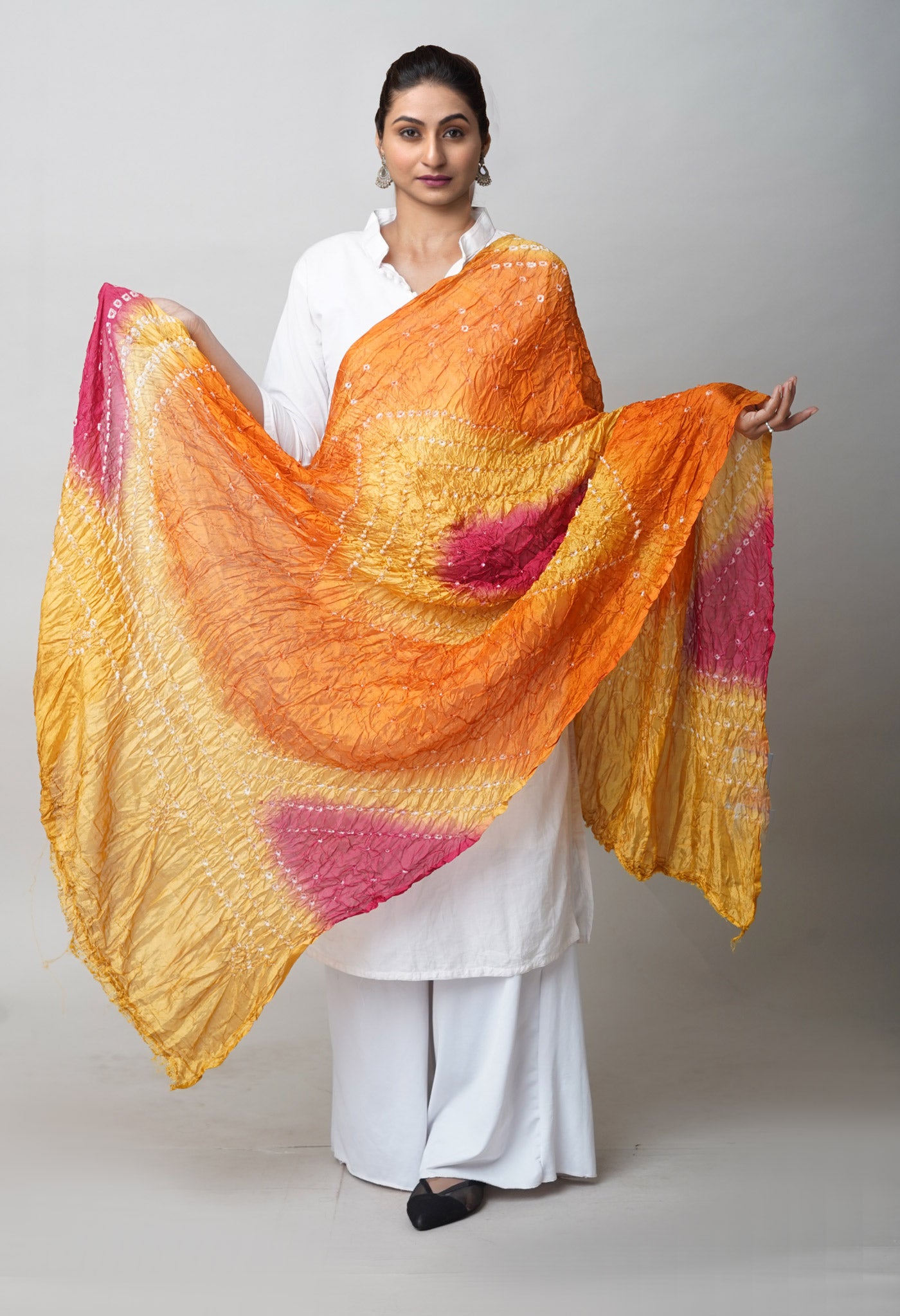 Multi Bandhani Soft Silk Dupatta-UDS5611