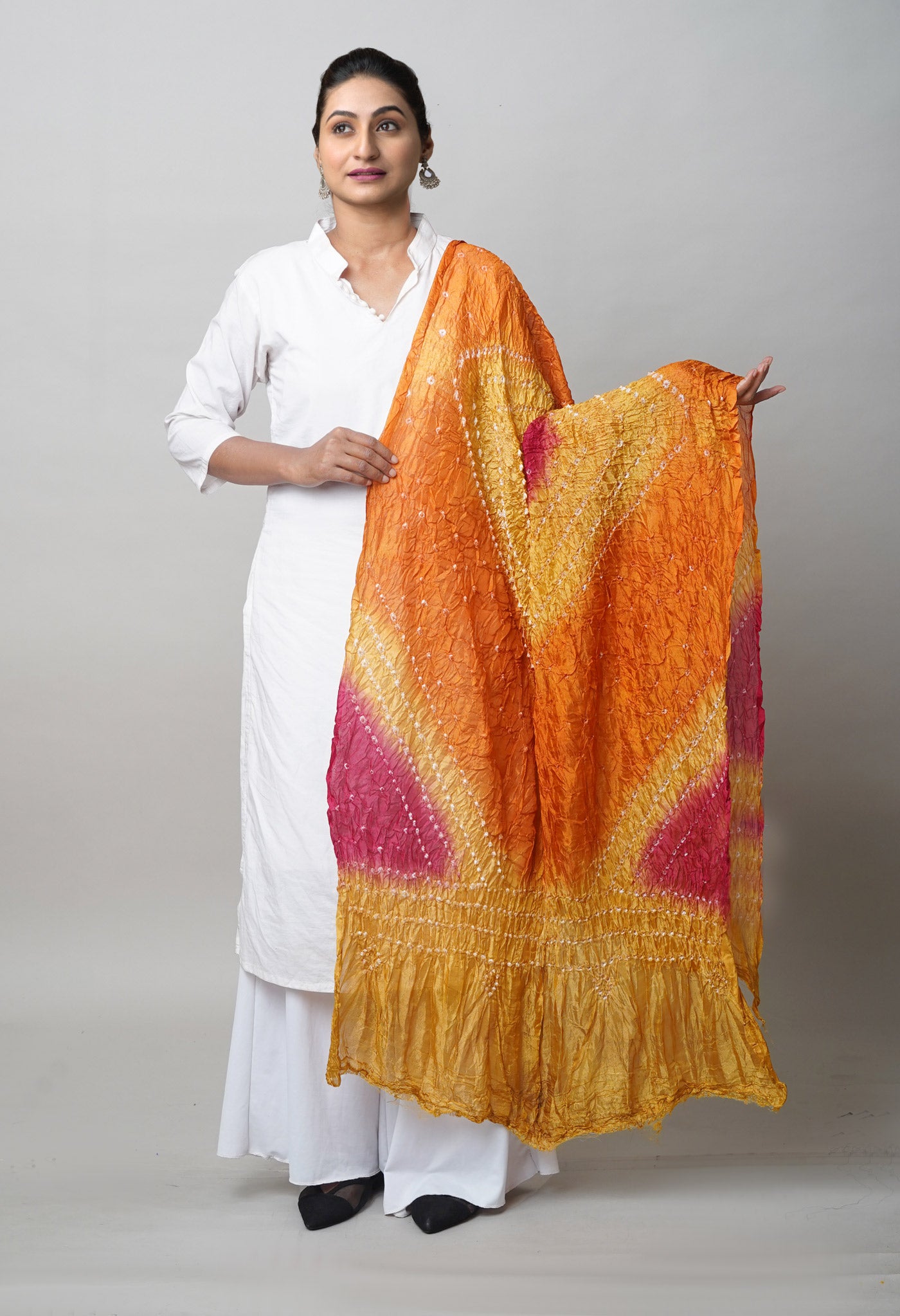 Multi Bandhani Soft Silk Dupatta-UDS5617