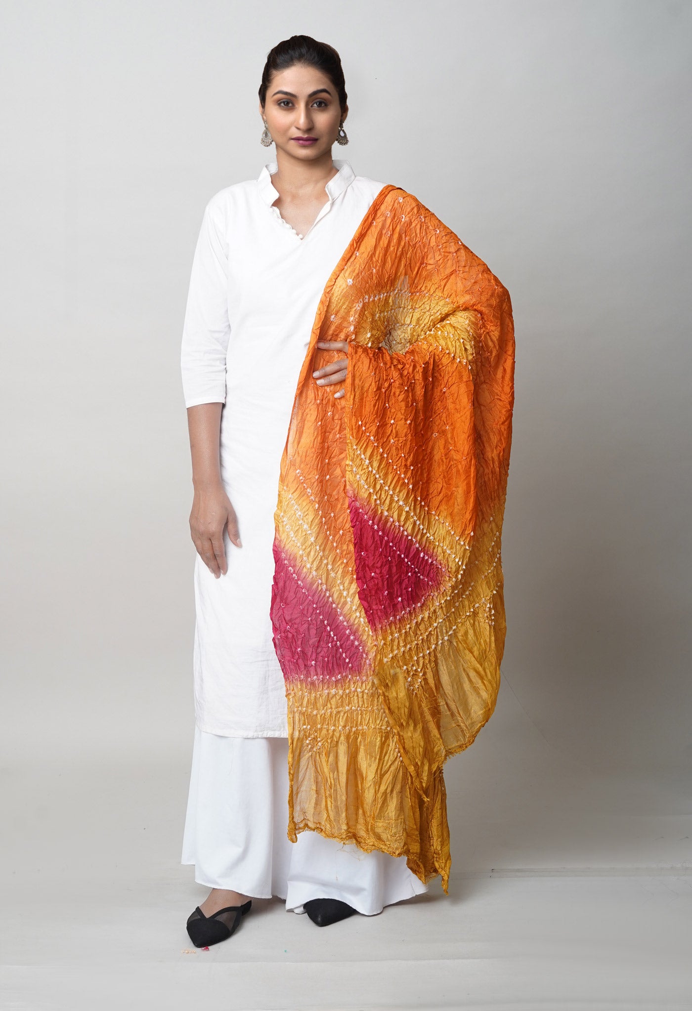 Multi Bandhani Soft Silk Dupatta-UDS5617