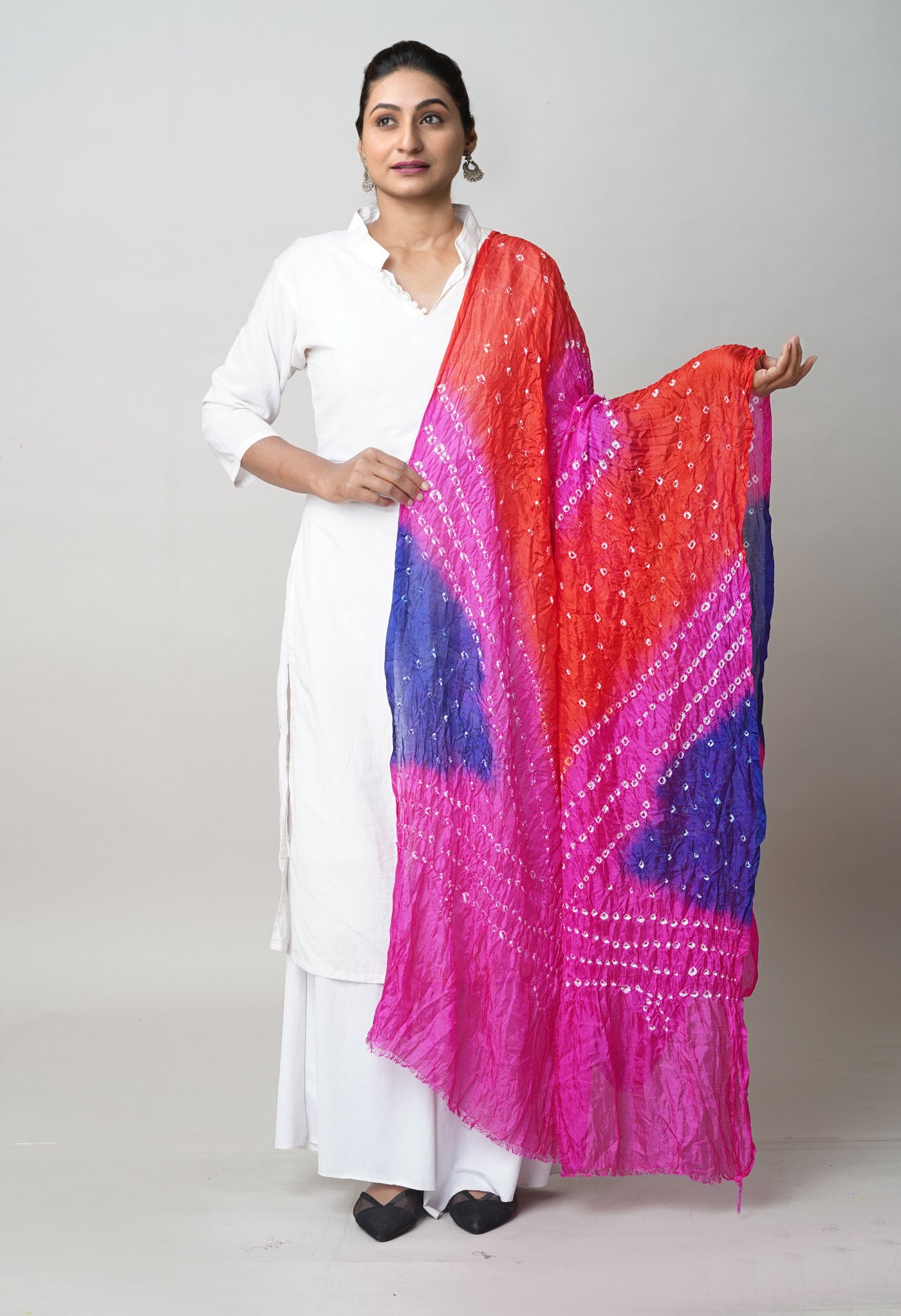 Multi Bandhani Soft Silk Dupatta-UDS5621