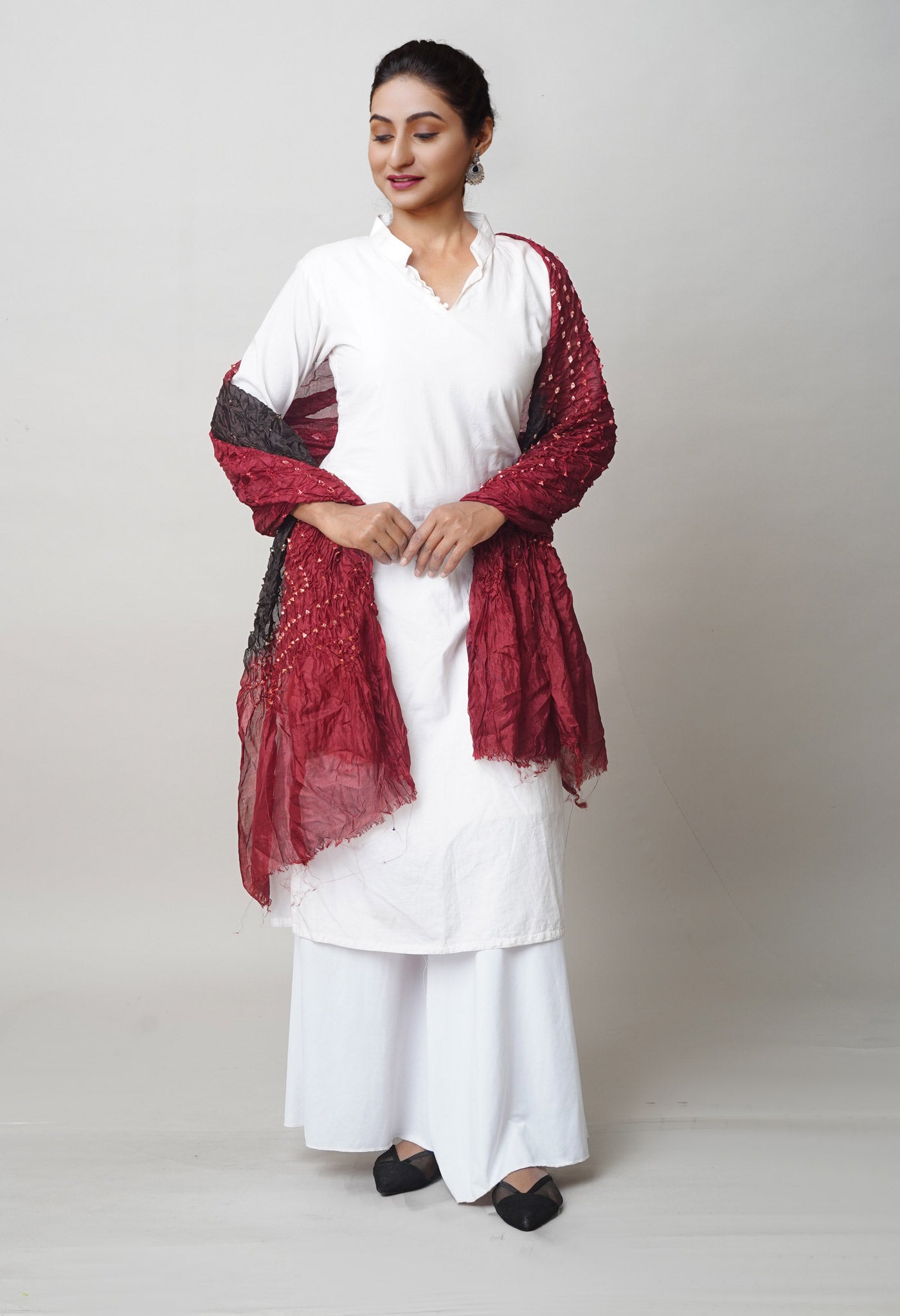 Multi Bandhani Soft Silk Dupatta-UDS5625