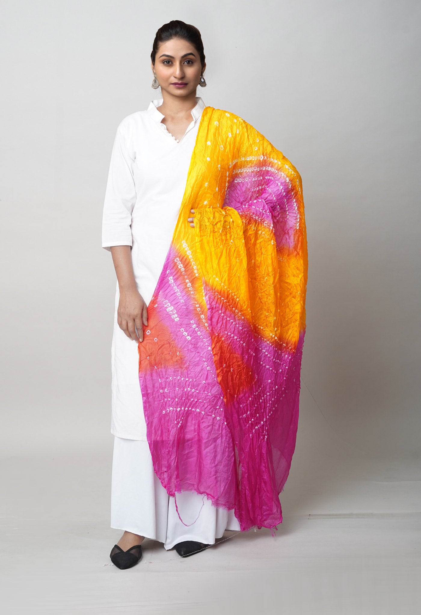 Multi Bandhani Soft Silk Dupatta-UDS5631