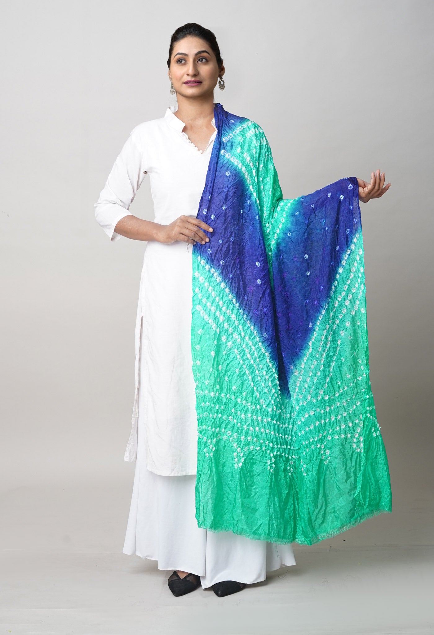 Multi Bandhani Soft Silk Dupatta-UDS5636