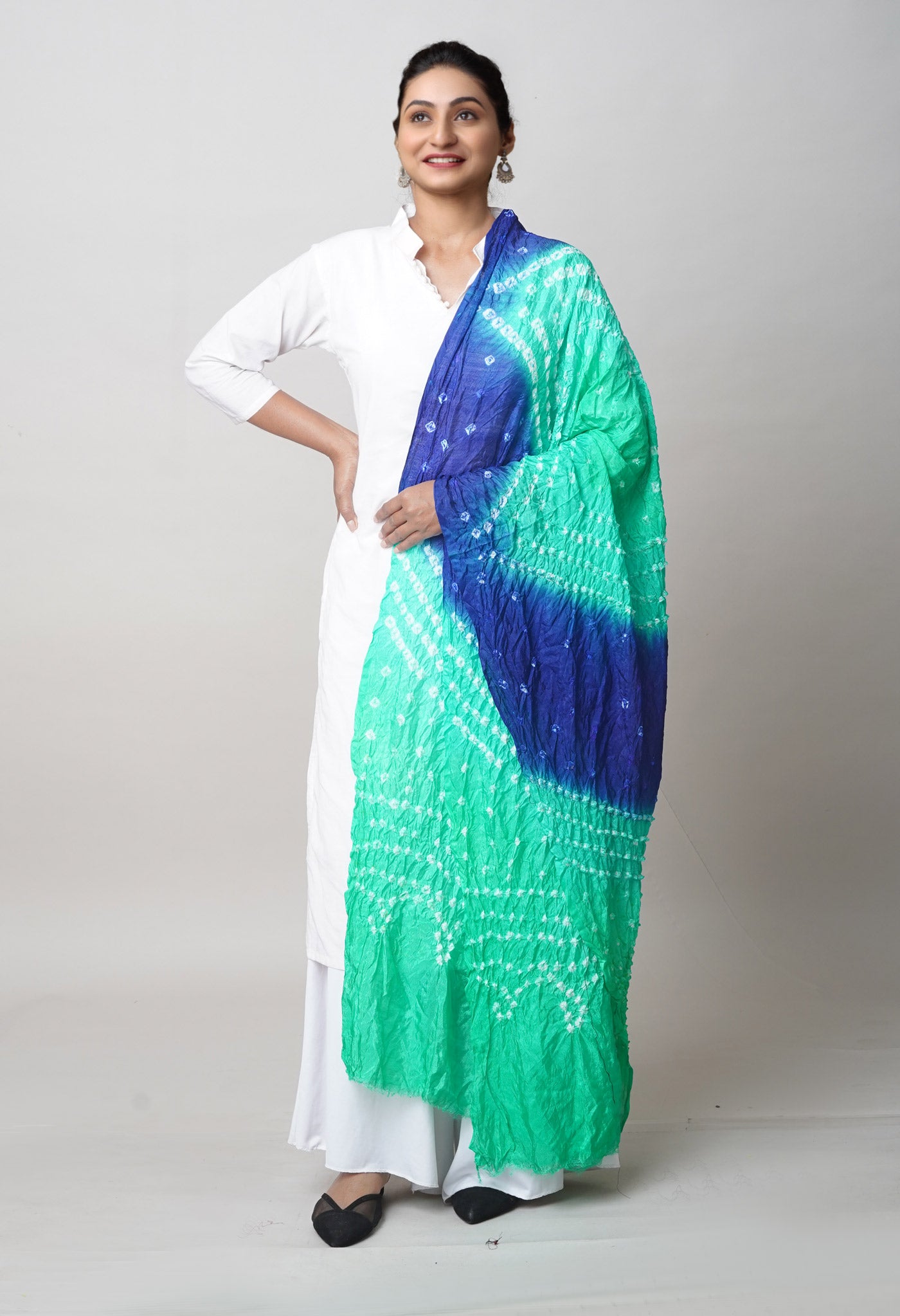 Multi Bandhani Soft Silk Dupatta-UDS5636