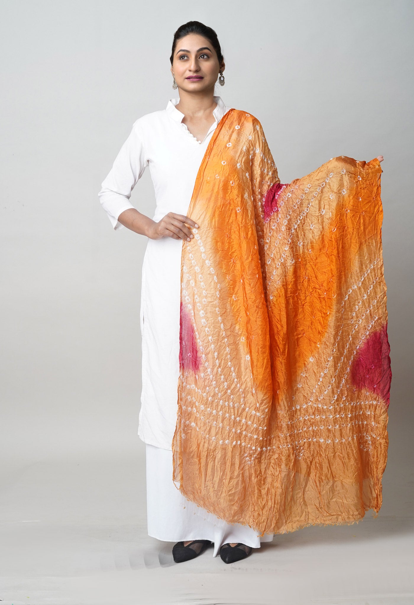 Multi Bandhani Soft Silk Dupatta-UDS5639