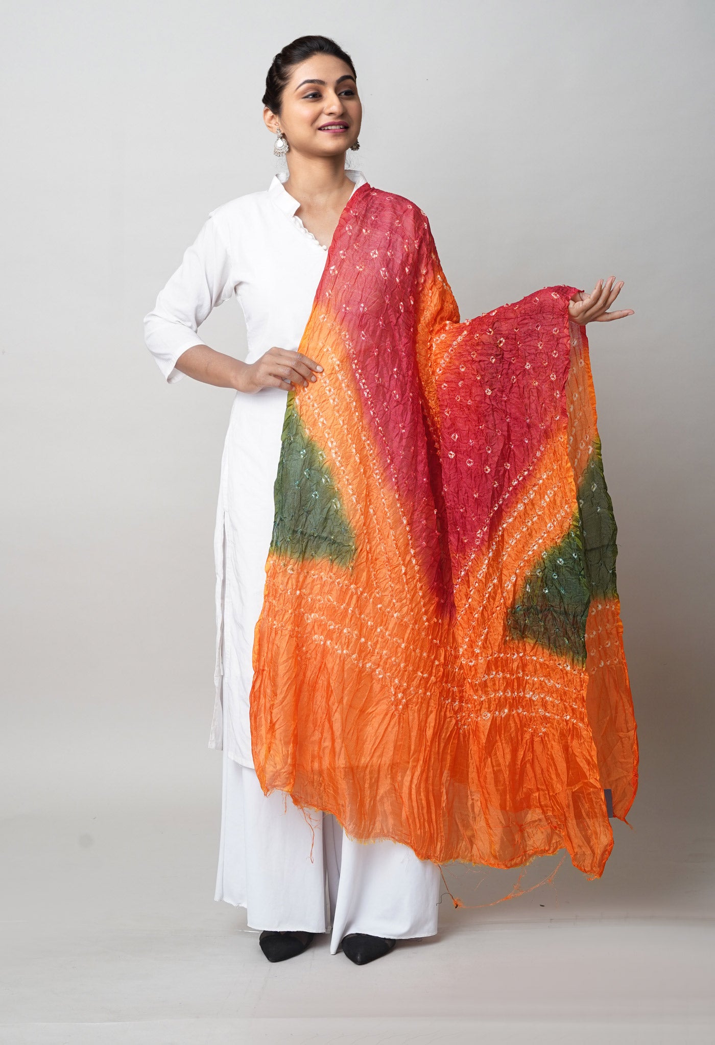 Multi Bandhani Soft Silk Dupatta-UDS5640