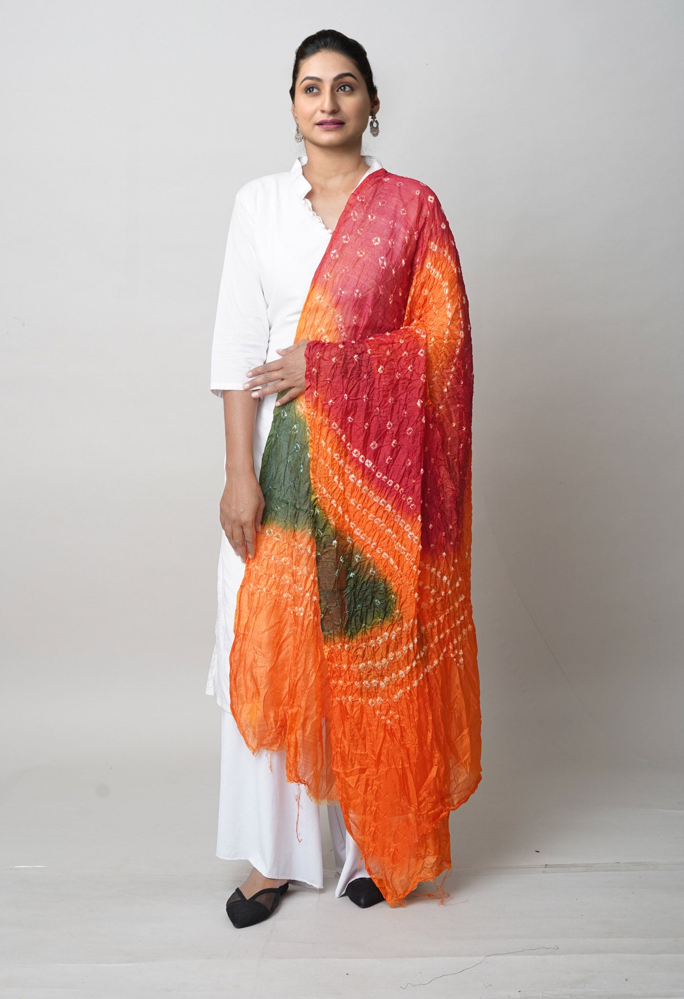 Multi Bandhani Soft Silk Dupatta-UDS5640