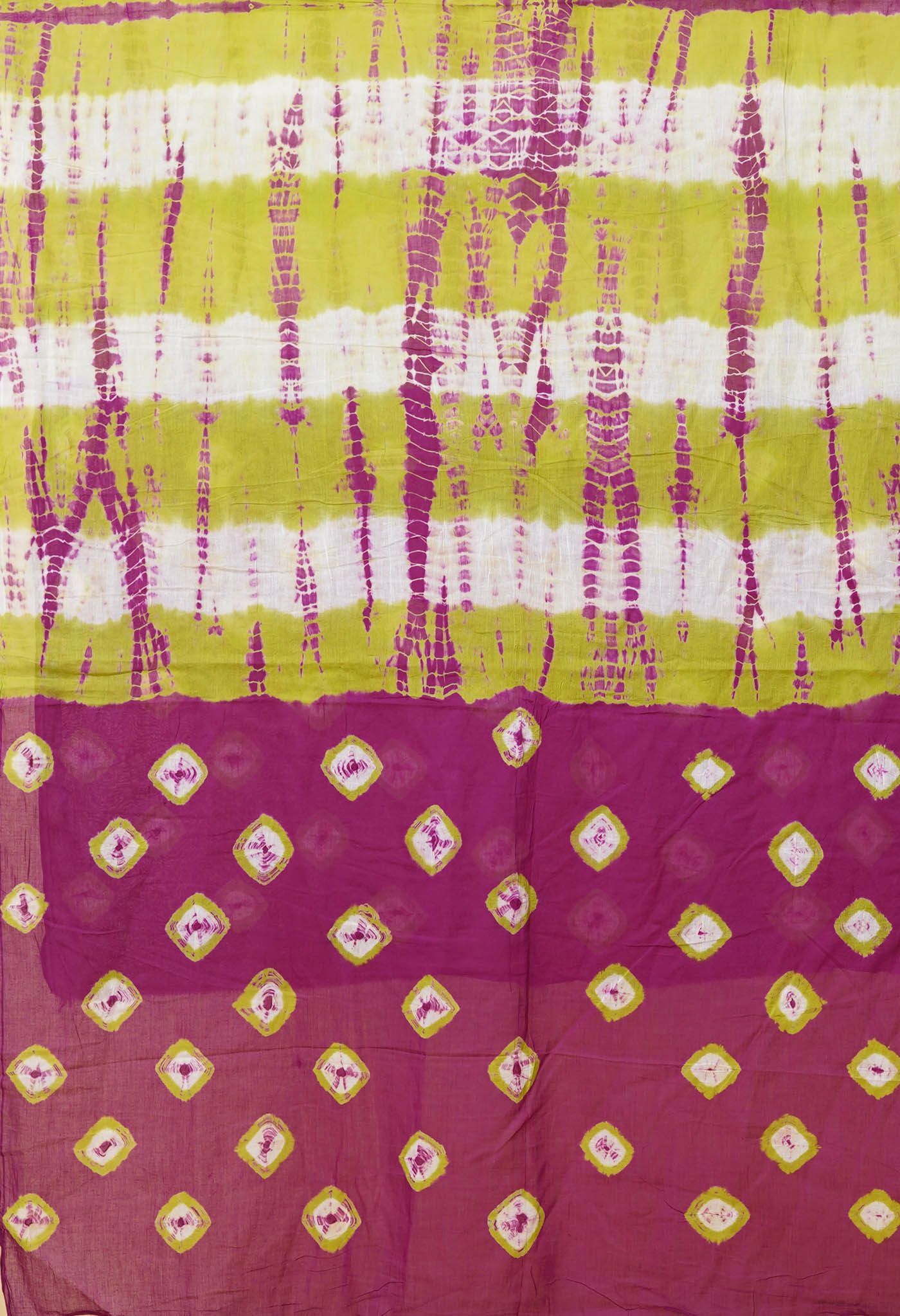 Multi Pure Tie And Dye Shibori Printed Soft Cotton Dupatta-UDS5767