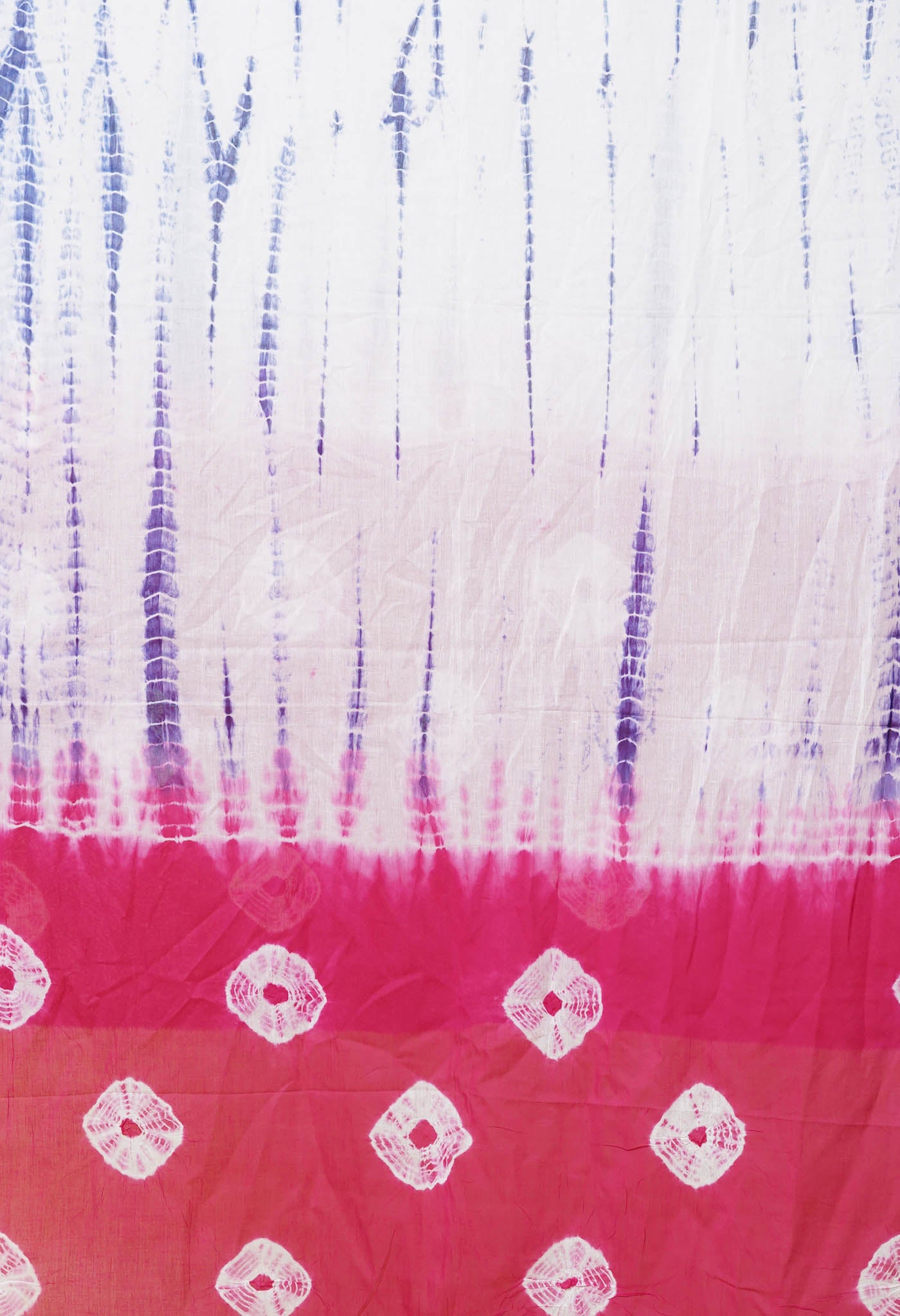 Multi Pure Tie And Dye Shibori Printed Soft Cotton Dupatta-UDS5784