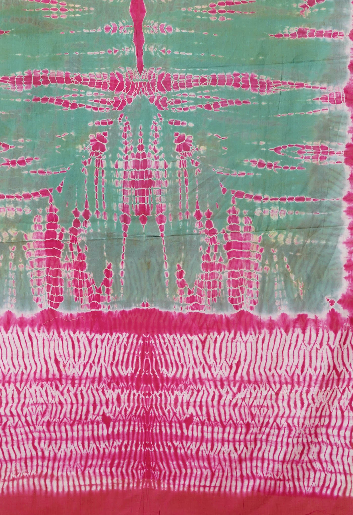 Multi Pure Tie And Dye Shibori Printed Soft Cotton Dupatta-UDS5791