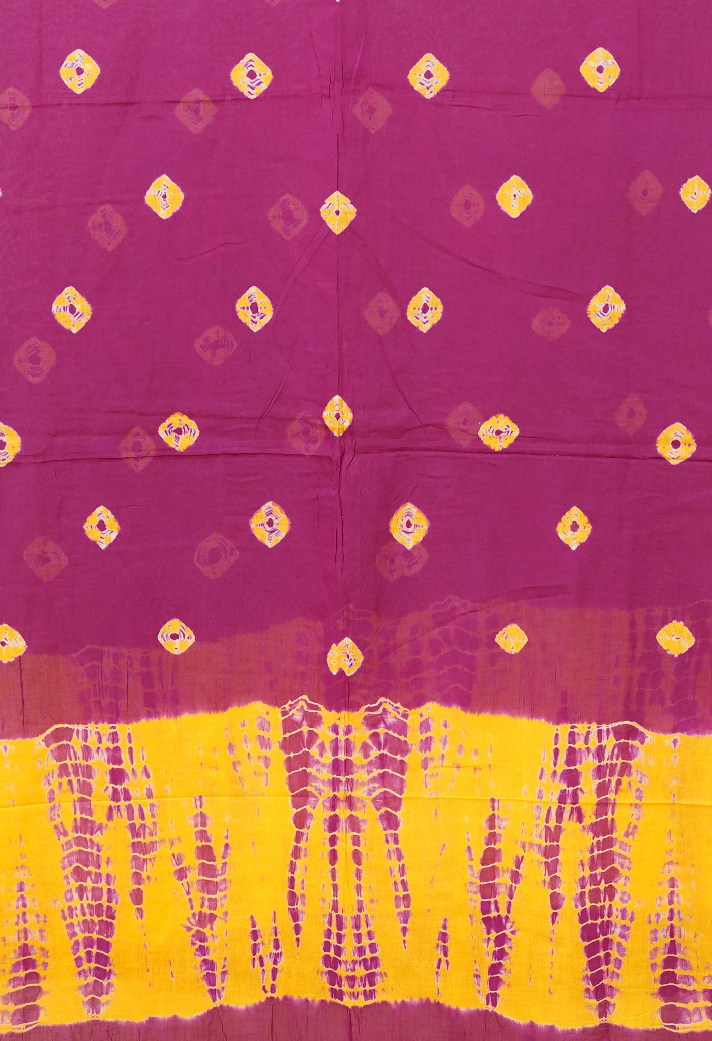 Purple Pure Tie And Dye Shibori Bandhani Printed Soft Cotton Dupatta-UDS5853