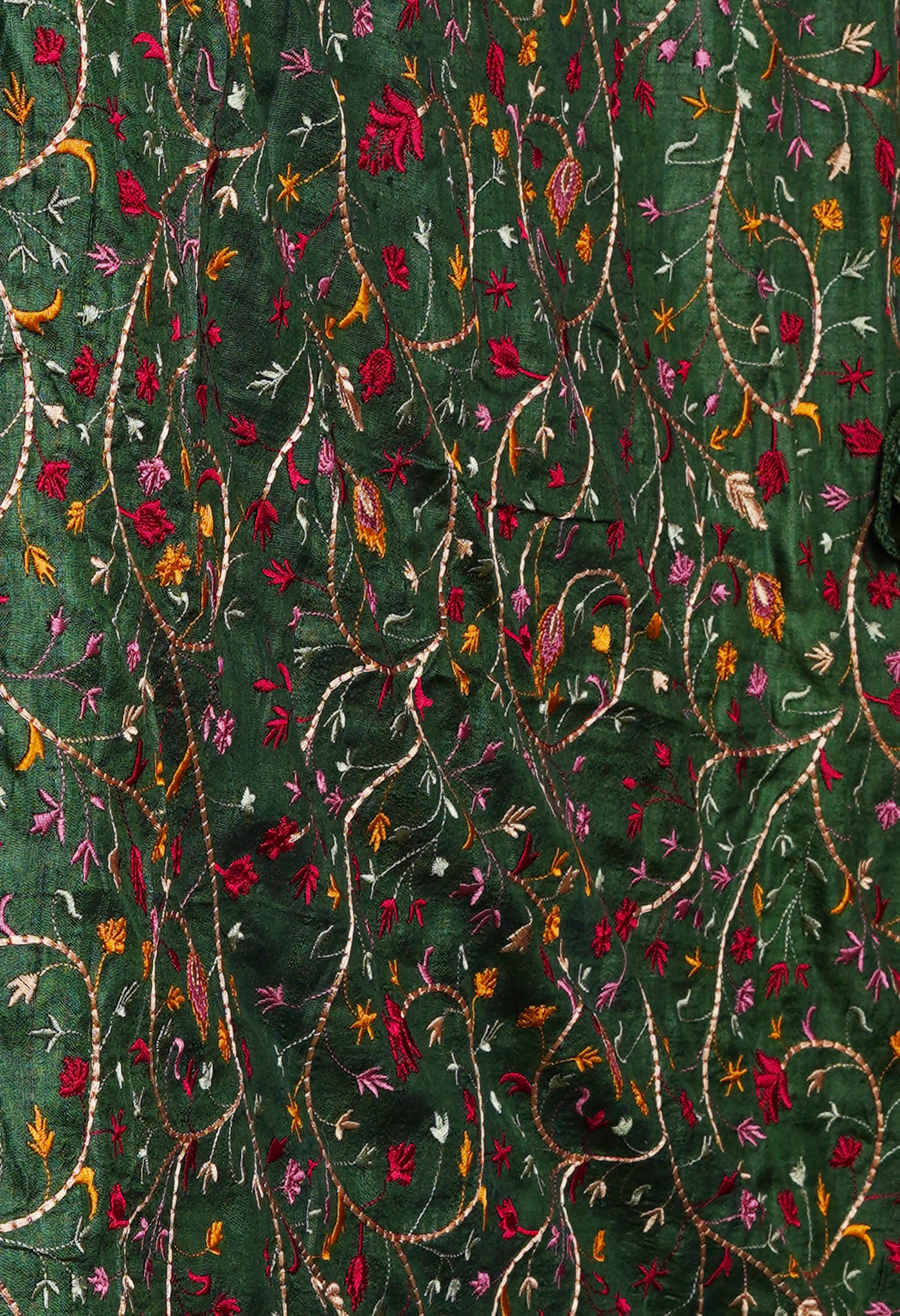 Dark Green Pure Handloom Fancy Mirror Work Tussar Silk Saree-UNM72172