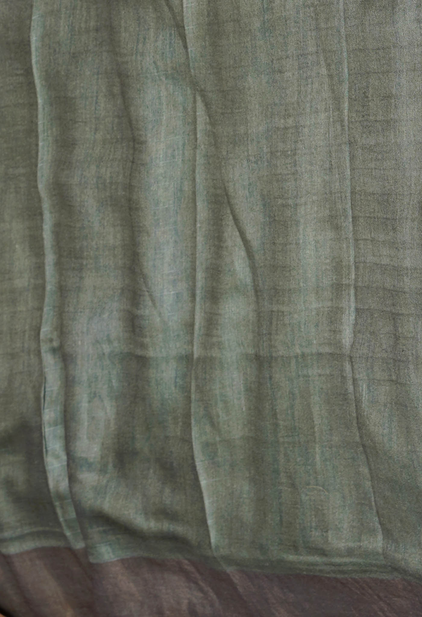 Navy Blue Pure Block Printed Pashmina Soft Silk Saree-UNM72183