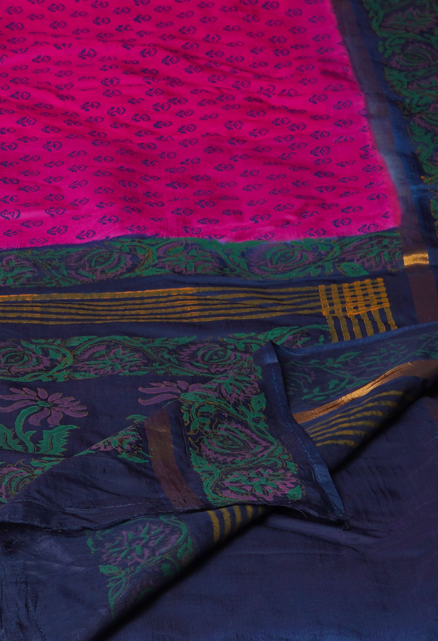 Pink Dyed Printed Summer Bangalore Soft Silk Saree-UNM72253